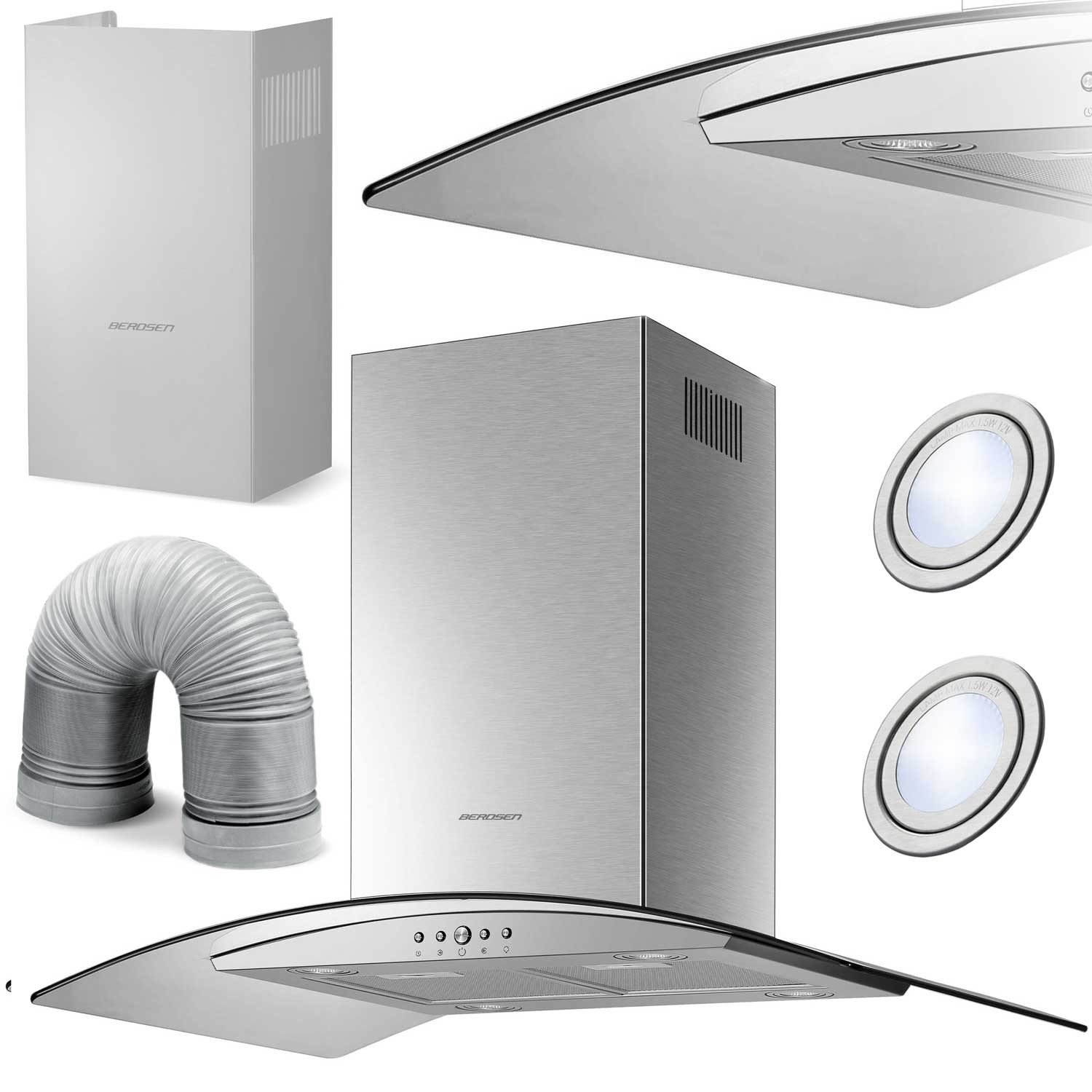 Berdsen BT-224 90 cm saareke-liesituuletin