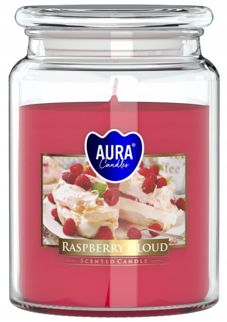 Raspberry Cloud tuoksukynttilä purkissa 14x9,8cm, paloaika jopa 100 tuntia