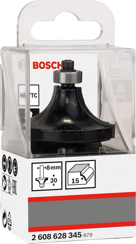 Bosch Pyöristysjyrsin R15 8 mm varsi