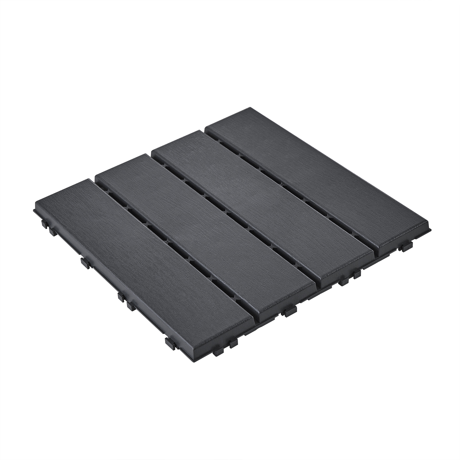 Ulkoterrassilaatta modulaarinen musta 30.5x30.5x2 cm SDA15-HG