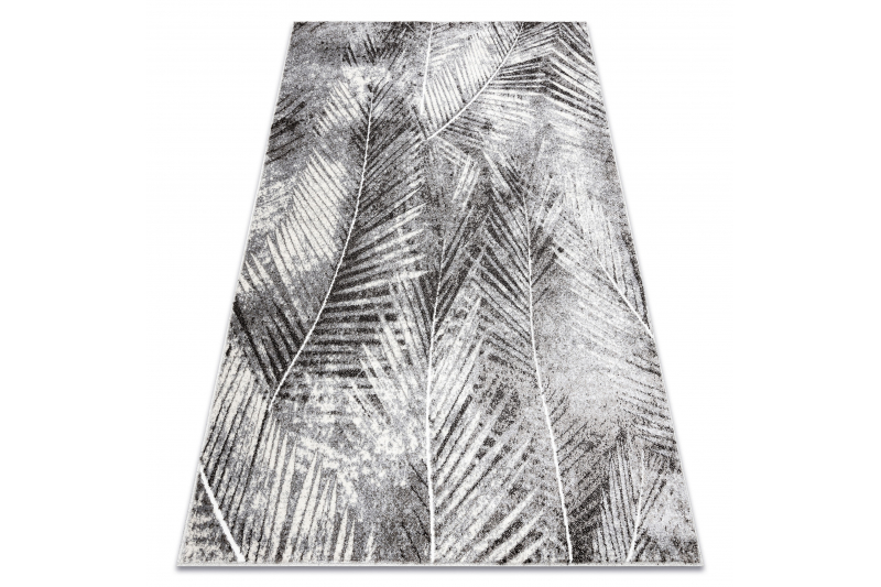 Matto MATEO 8035/644 Moderni palmunlehdet - rakenne harmaa 160x220 cm