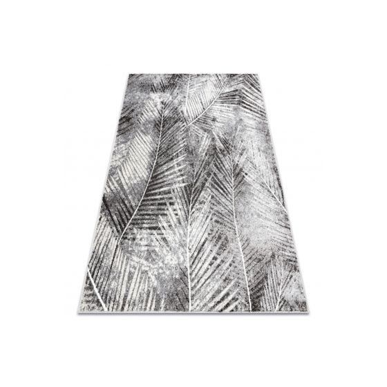 Matto MATEO 8035/644 Moderni palmunlehdet - rakenne harmaa 160x220 cm