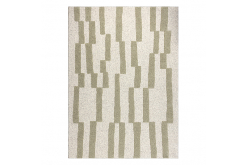 FLUX 461.109.SA400 villamatto- Geometrinen loft beige / vihreä 160x230 cm
