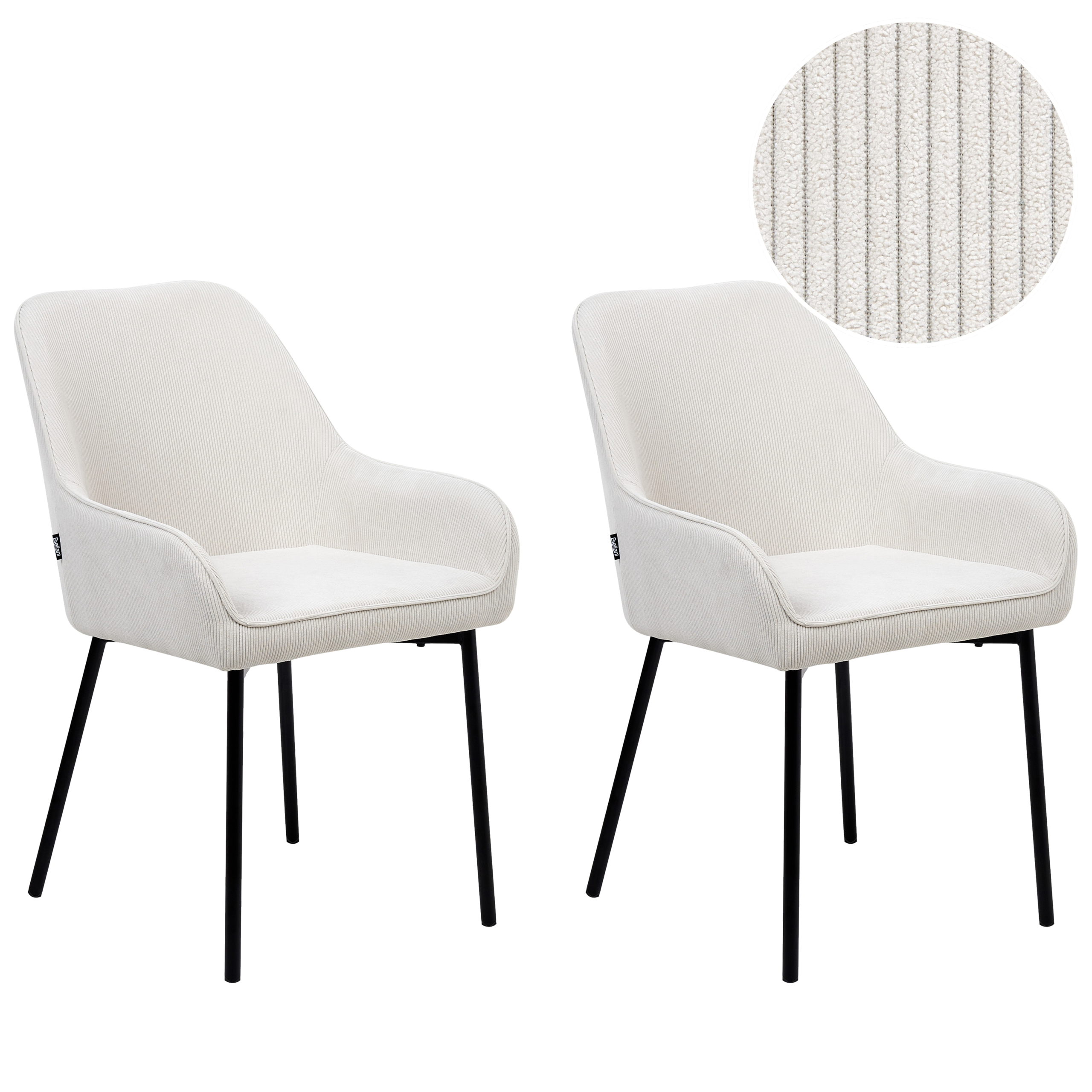 Ruokatuolisetti 2 kpl LOVERNA vakosametti Luonnonvalkoinen