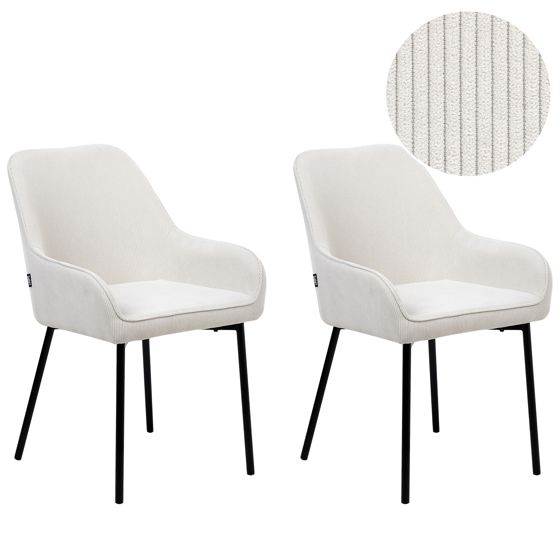 Ruokatuolisetti 2 kpl LOVERNA vakosametti Luonnonvalkoinen