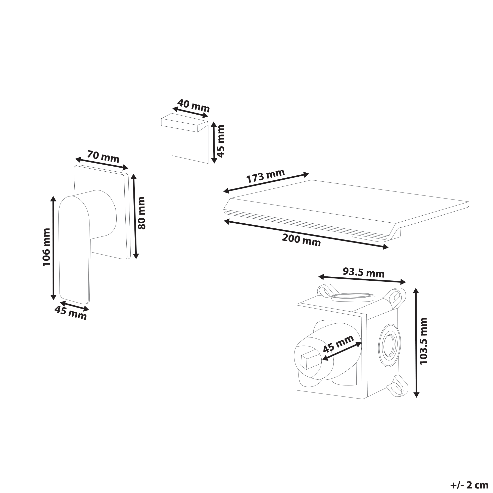 Seinään kiinnitettävä pesuallashana APONWAO messinki Kulta