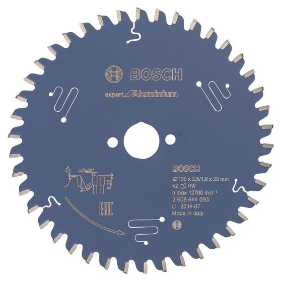 Bosch Expert for Aluminium -Pyörösahanterä 150x20 mm, 42 hammasta
