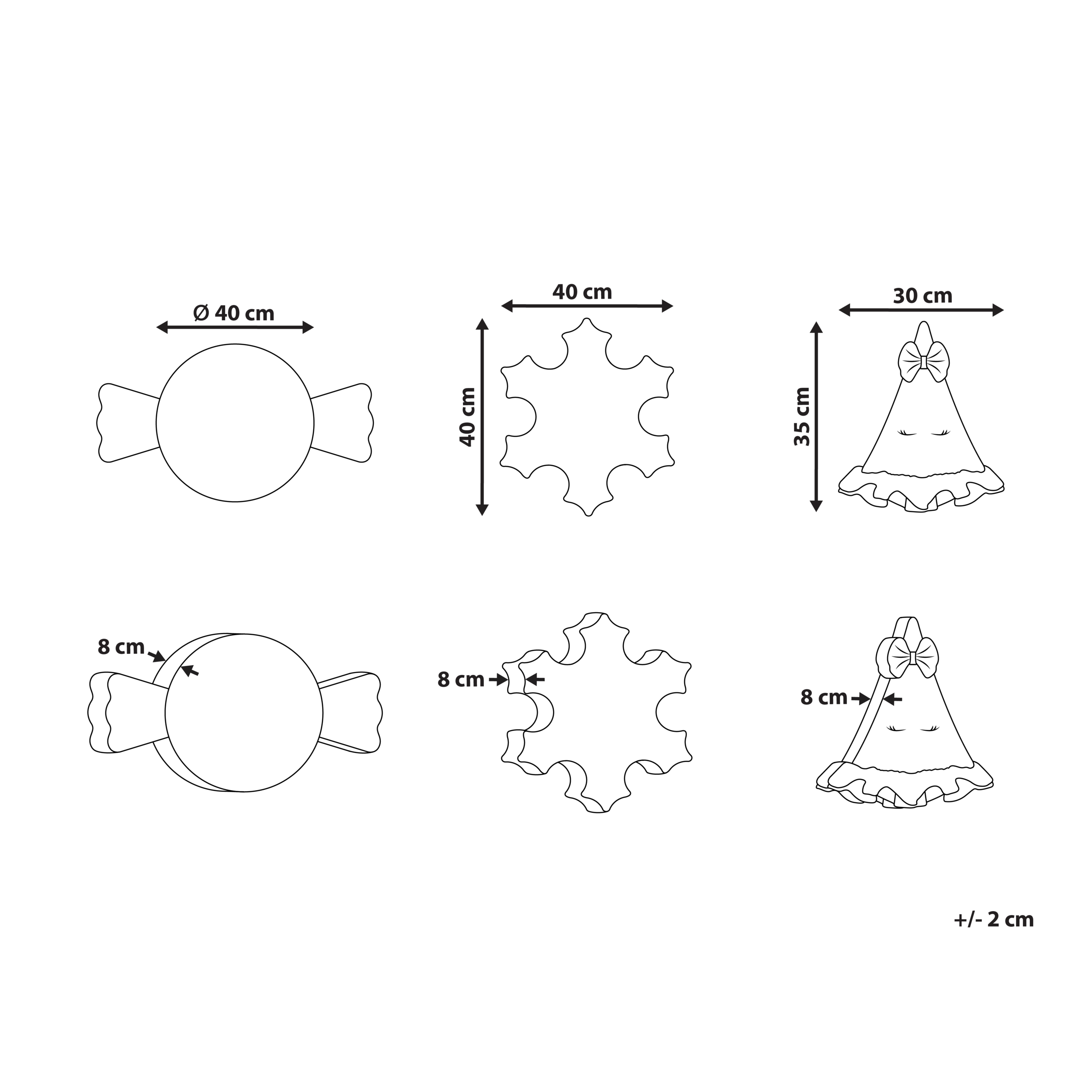 Koristetyynysetti 3 kpl NOELNEST sametti 30 x 35 cm 40 x 40 cm Monivärinen Joulukuvio