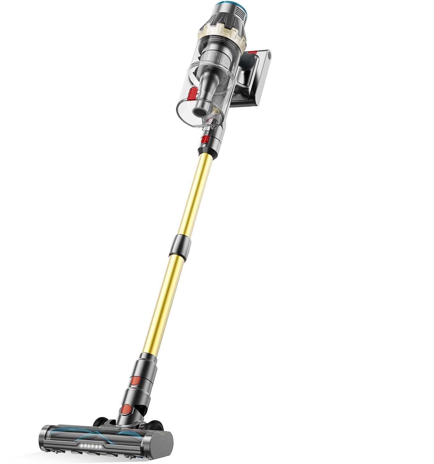 NETTLIFE Langaton pölynimuri 45000Pa/550W/60min, sotkeutumattomalla harjalla ja harjattomalla moottorilla, Itsenäinen langaton pölynimuri, LED-kosketusnäyttö