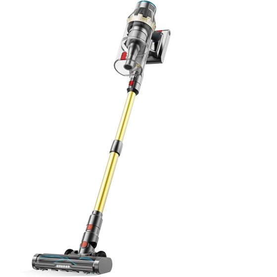 NETTLIFE Langaton pölynimuri 45000Pa/550W/60min, sotkeutumattomalla harjalla ja harjattomalla moottorilla, Itsenäinen langaton pölynimuri, LED-kosketusnäyttö