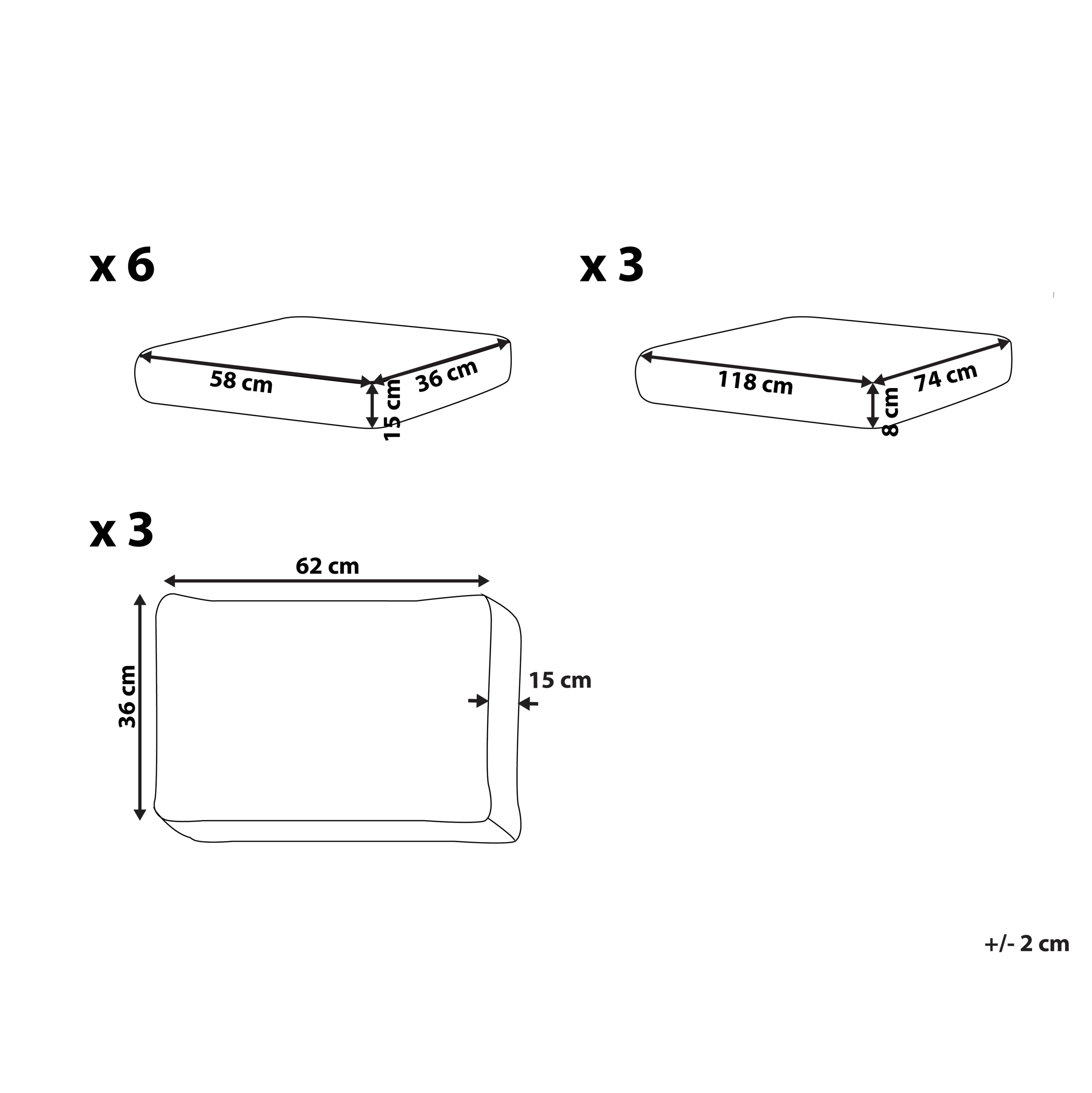 Ulkotyynyjen päällissetti CASTELLA Vihreä