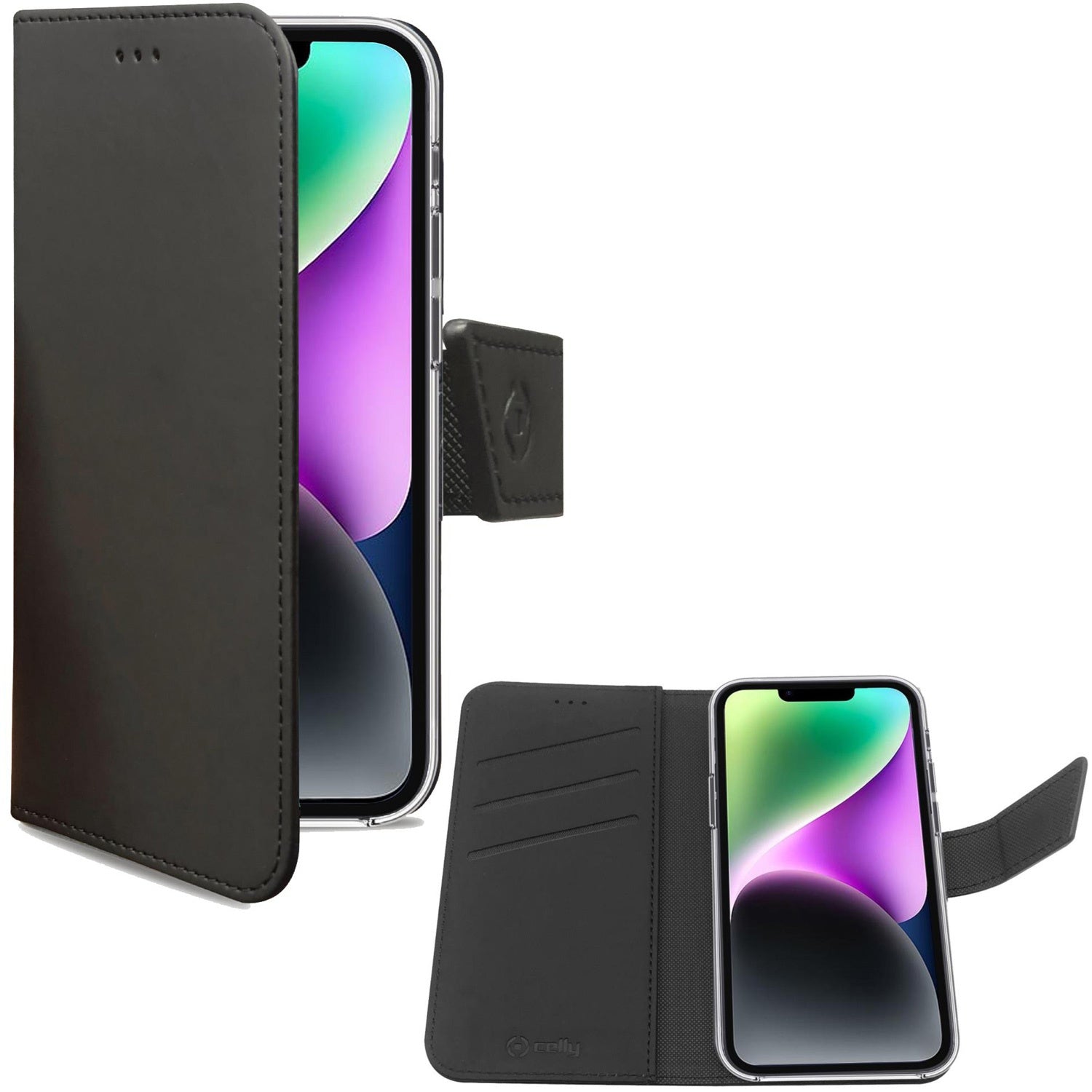 Lompakkokotelo iPhone 14 musta