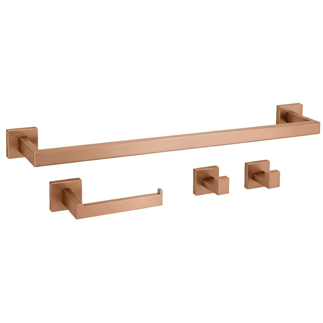 REA kylpyhuoneen naulakkosetti RIO harjattu kupari, 57X8,5X5CM