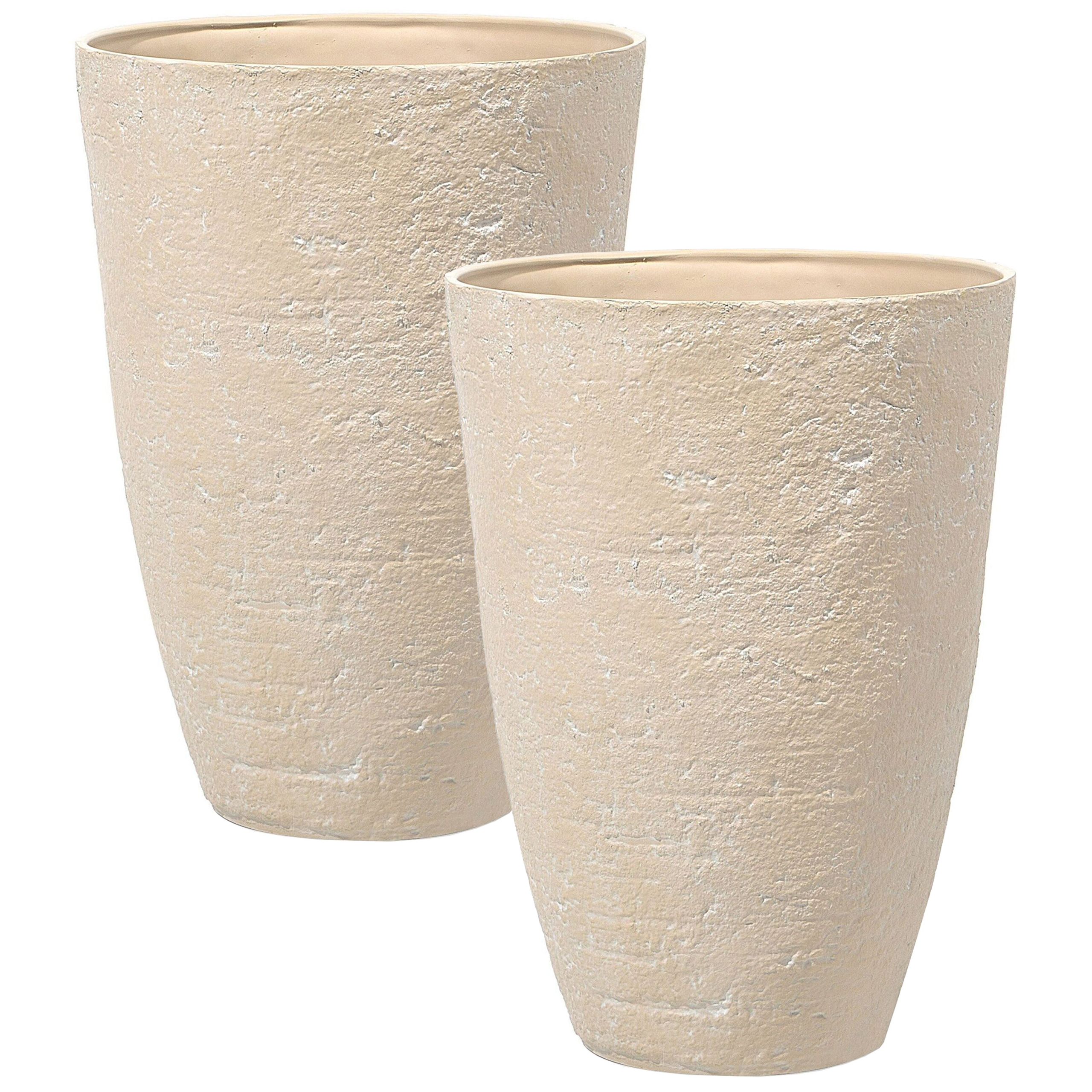 Kukkaruukkusetti 2 kpl CAMIA 51 cm Beige