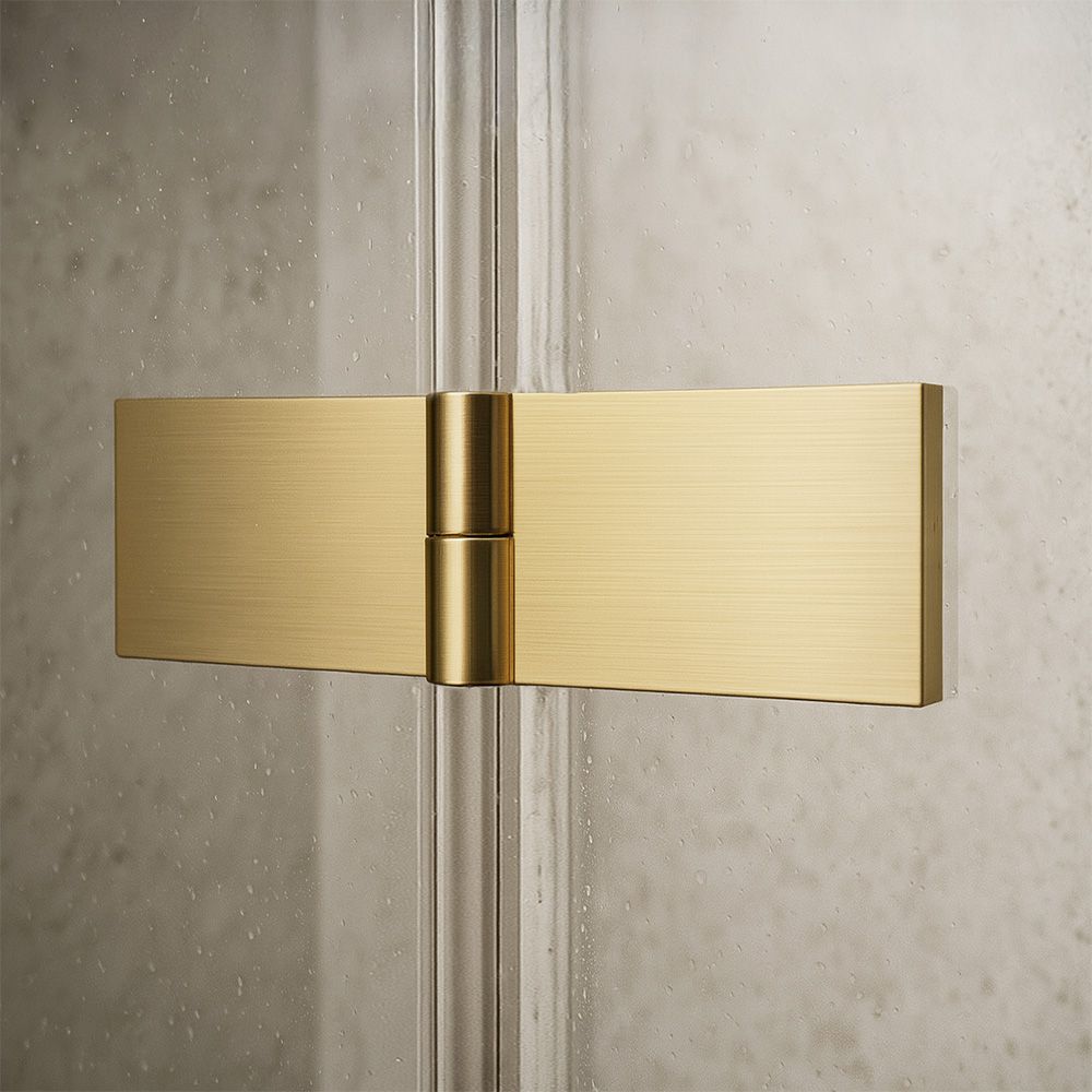 REA suihkuovi Atlas 100 LEFT + Magneettinauha harjattu kulta, 100X0,6X200CM