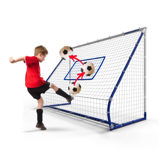 Open Goaaal® 3-in-1 jalkapallon palautusmaali – 4 x 6 ft, säädettävät kulmat laukaus- ja syöttöharjoitteluun, teräsrunko