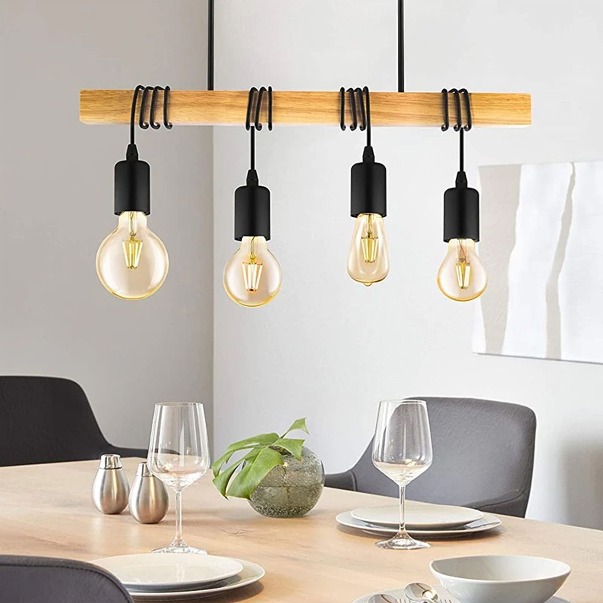 TOOLIGHT riippuva kattovalaisin APP974-4CP LINE musta, 75x50x55cm