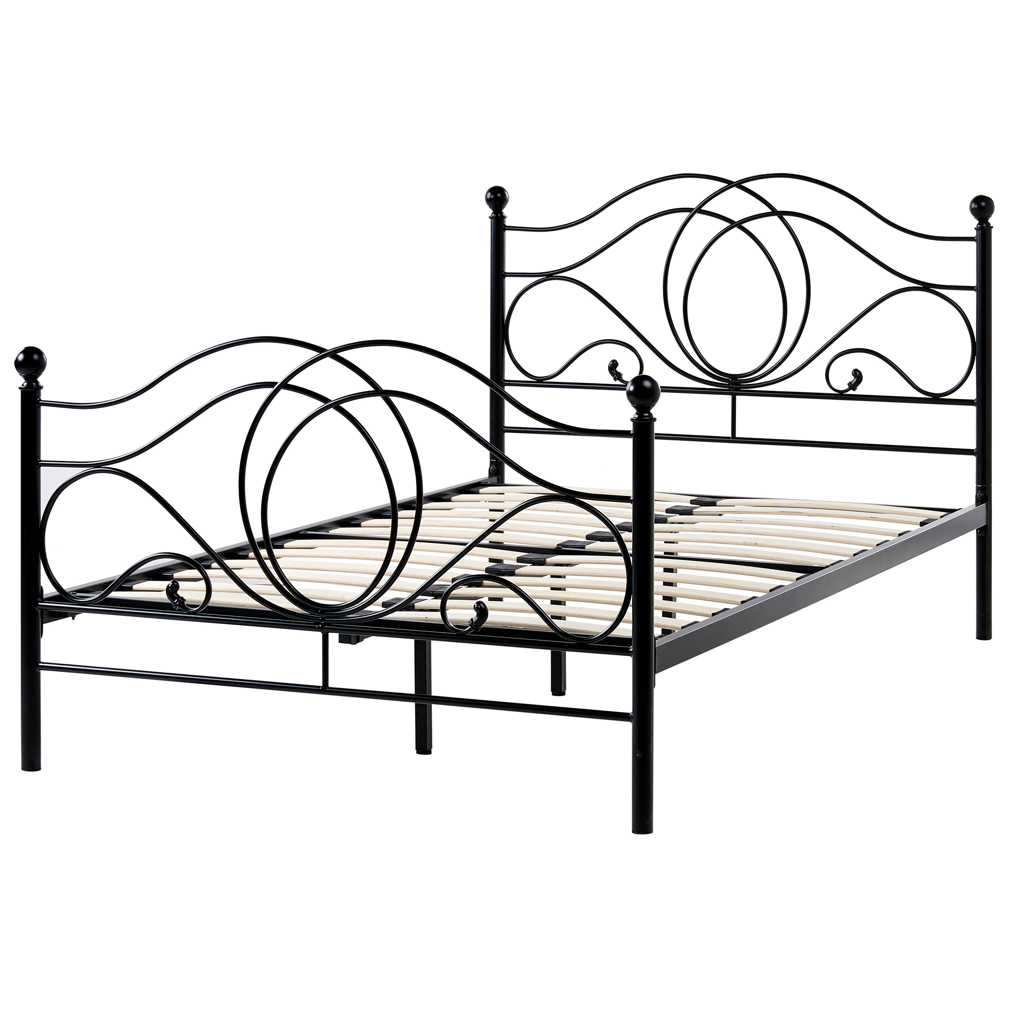 Sänky metalli LYRA 120 x 200 cm Musta
