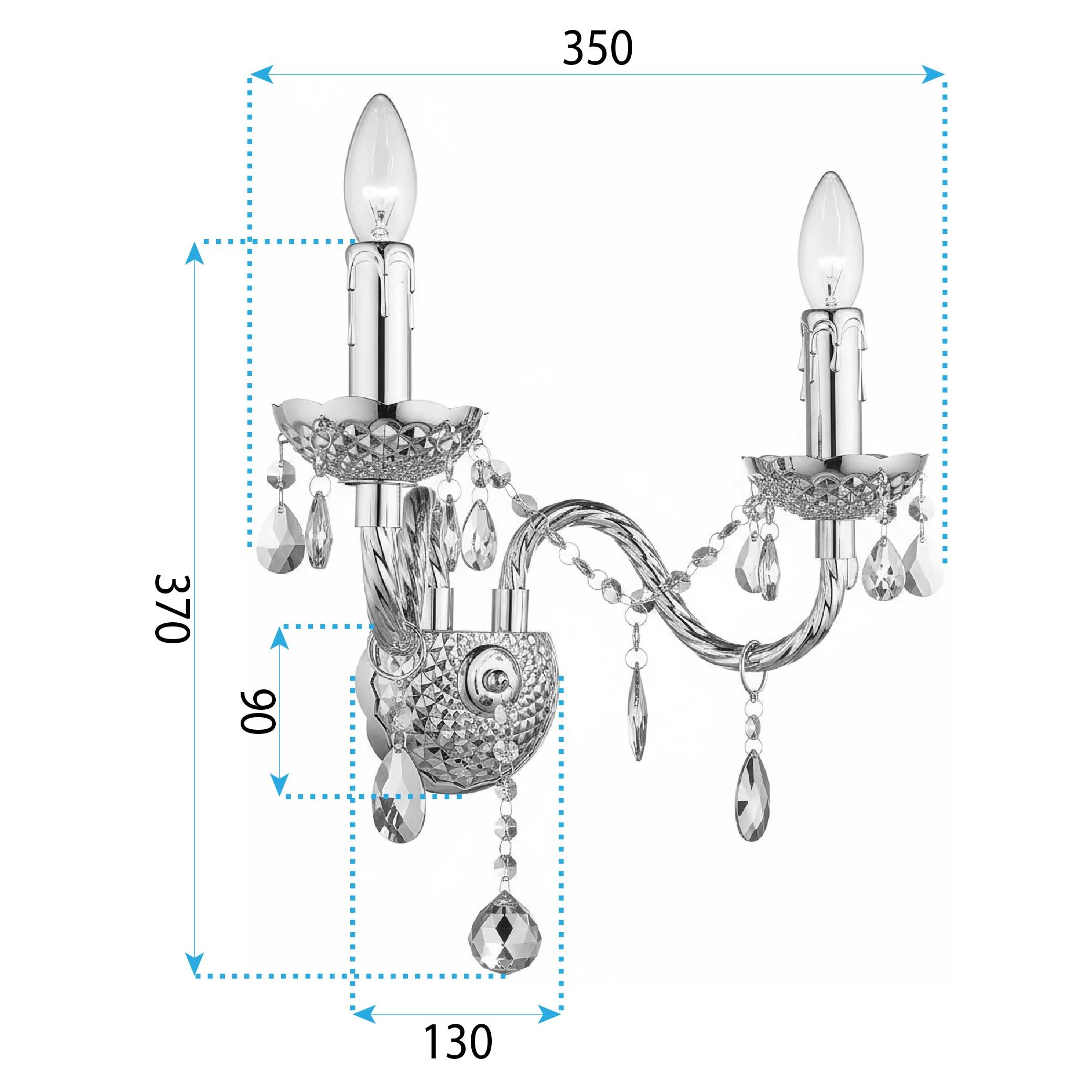 TOOLIGHT seinävalaisin EBT017-2W läpinäkyvä, 18X40X36CM