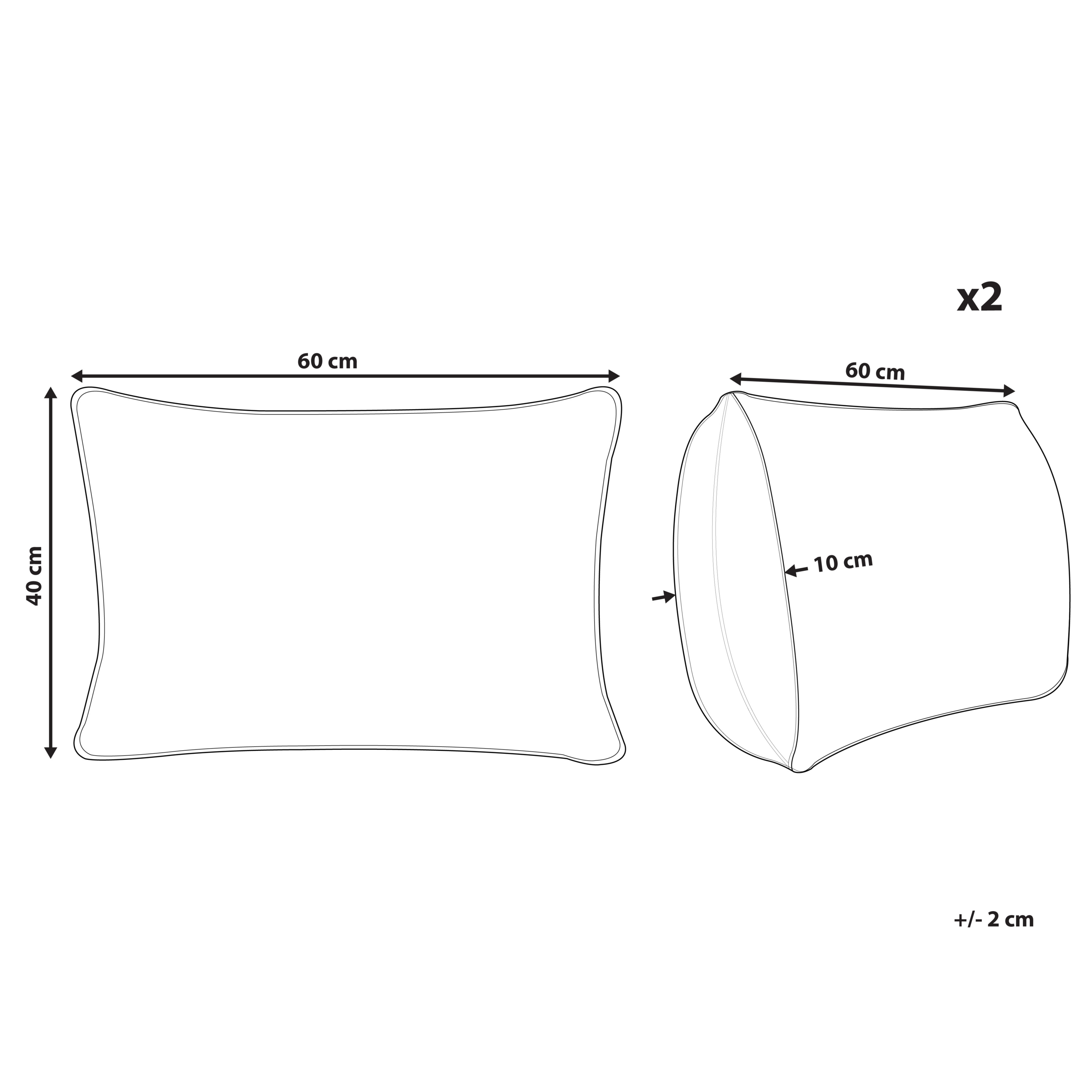 Ulkotyynysetti 2 kpl CAMPEI Abstrakti kuvio 40 x 60 cm Vaaleanpunainen