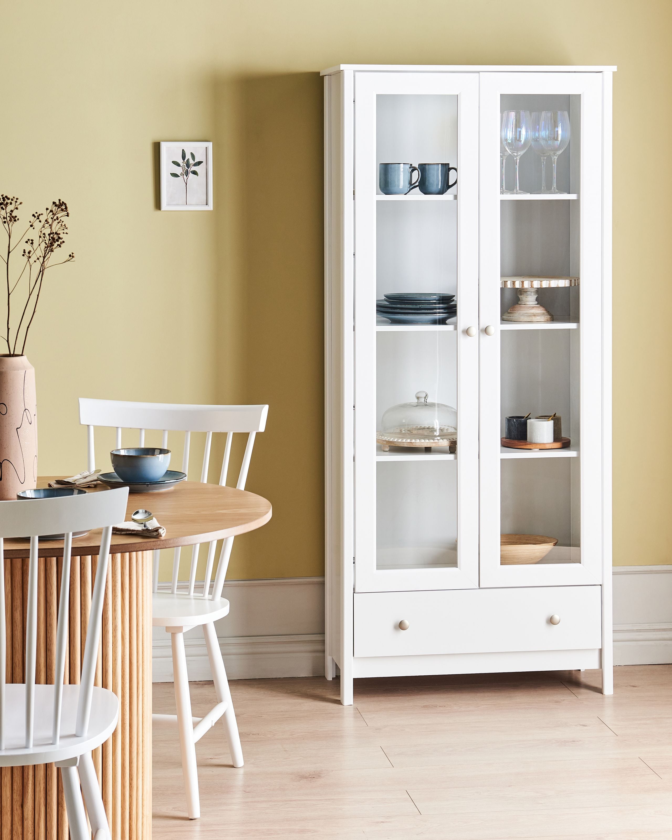 Lasivitriini NORNALUP 80 cm Valkoinen