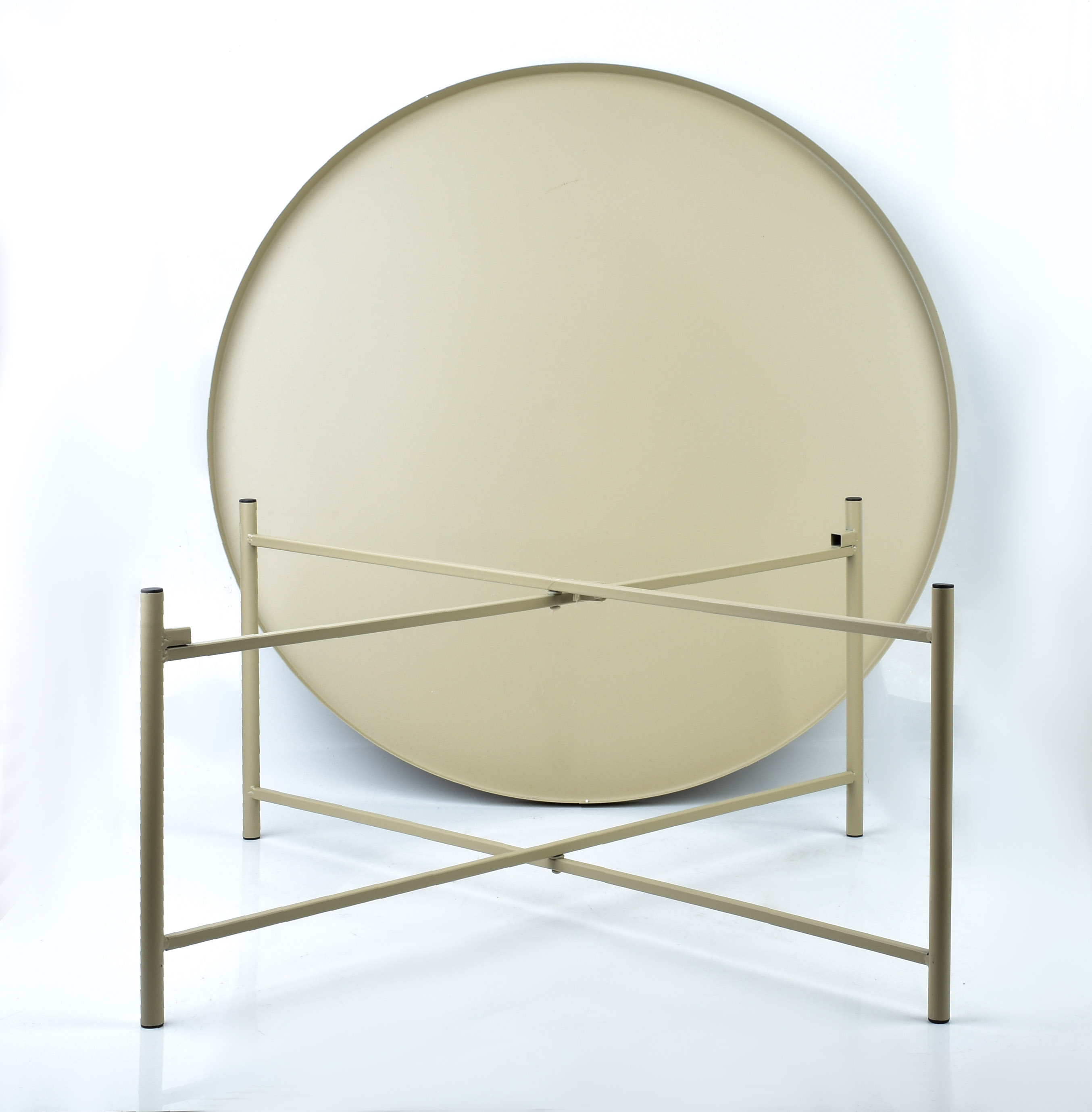 sohvapöytä metalli Mondex Lucas 76.5x32 beige 1kpl