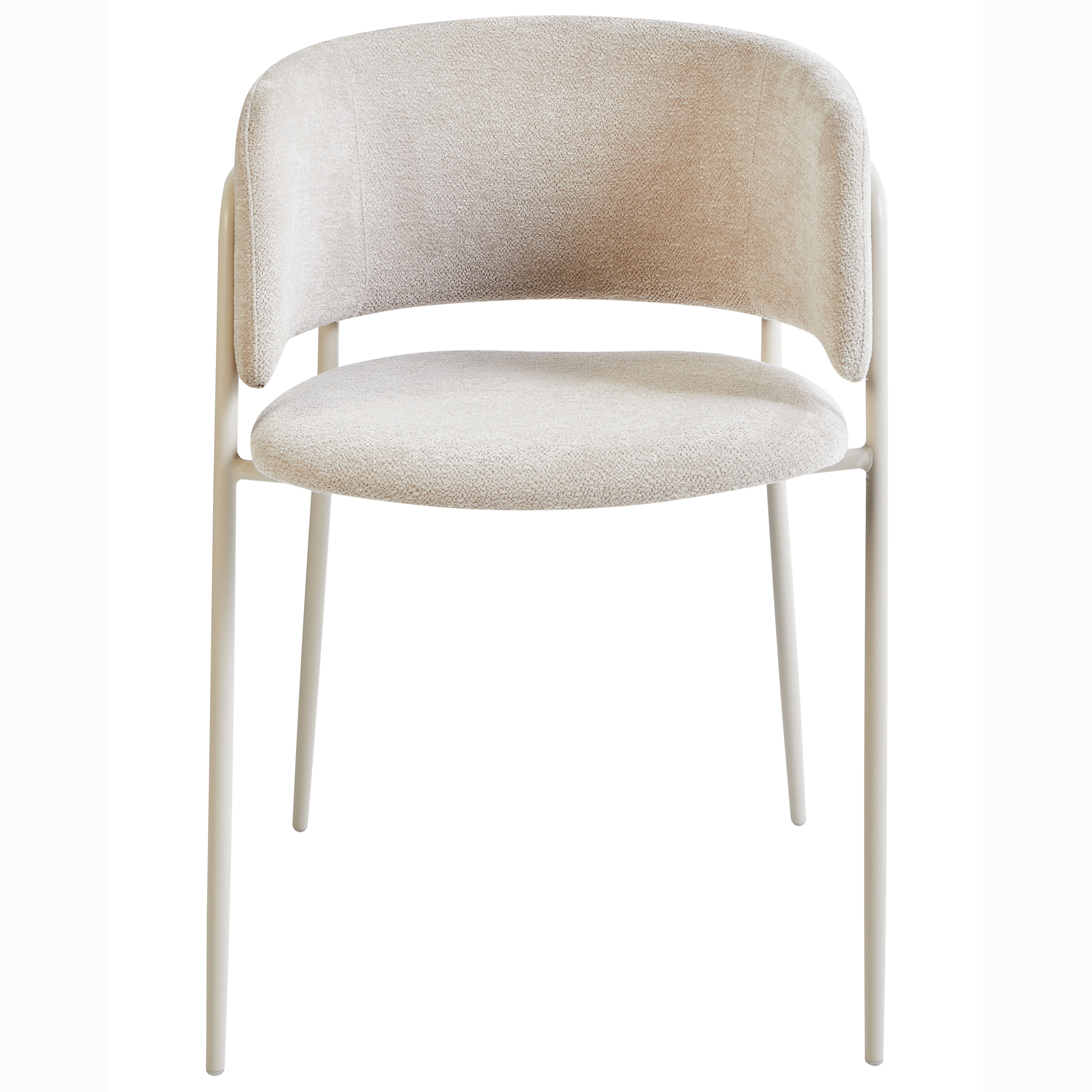 Ruokatuolisetti 2 kpl SPRINGER Chenille Vaaleanbeige