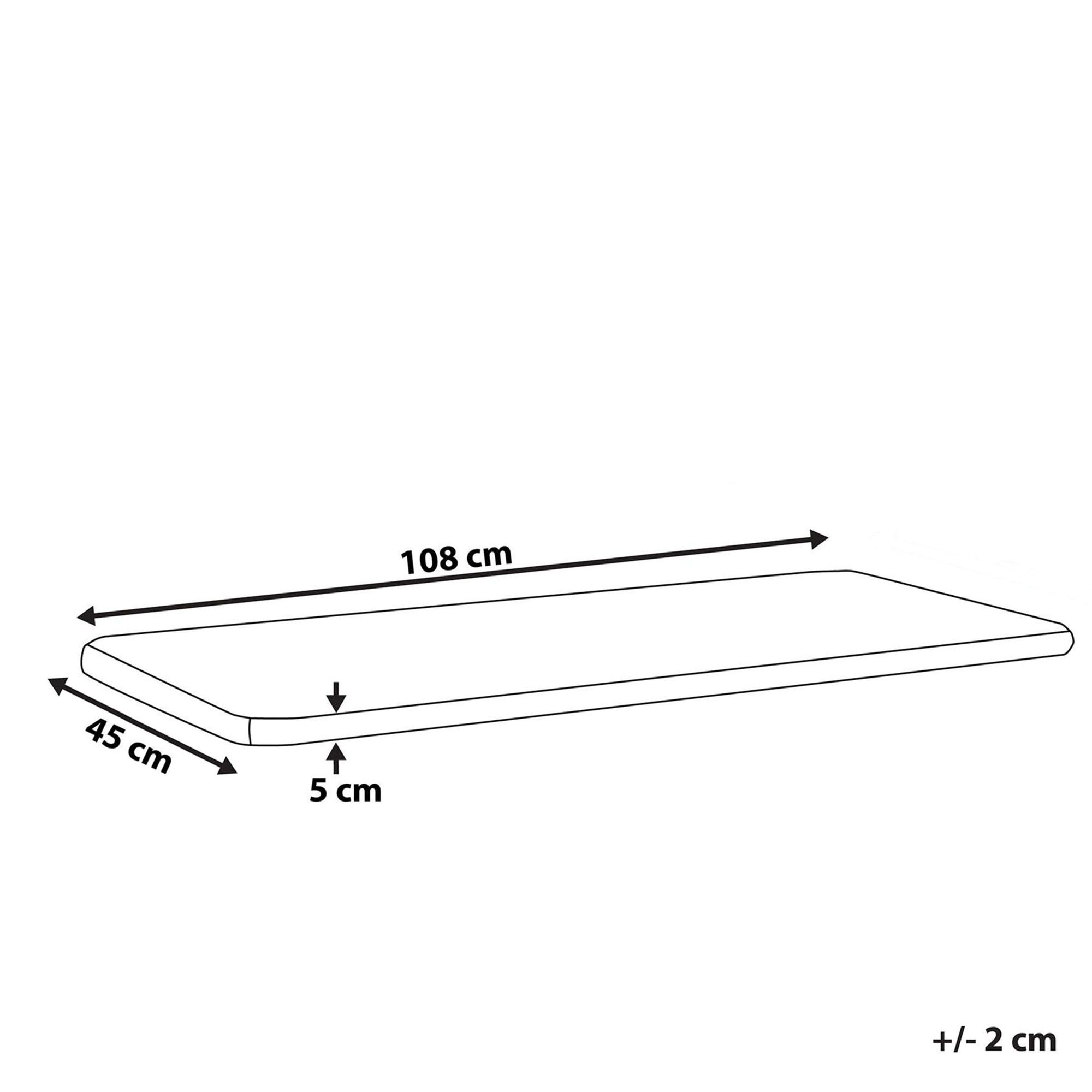 Puutarhapenkin pehmuste SOVANA 108 x 45 cm Tummanpunainen