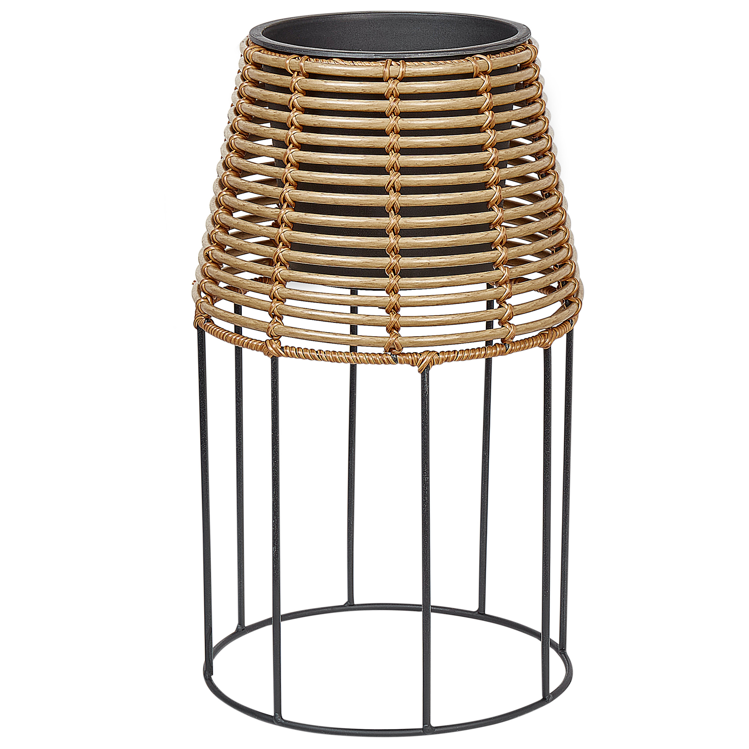 Korotettu kukkaruukkusetti 2 kpl BORAGO polyrottinki 20/21 cm Luonnonväri