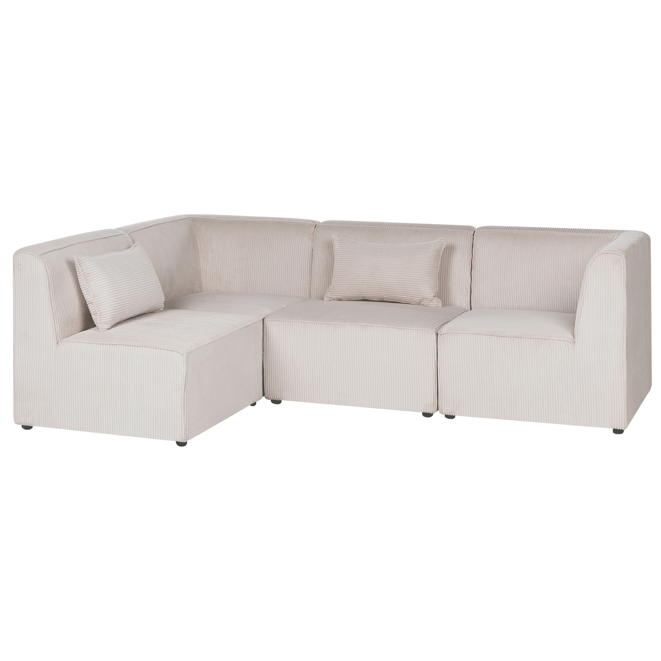 Moduulikulmasohva 4-istuttava LEMVIG Vakosametti Beige Oikea