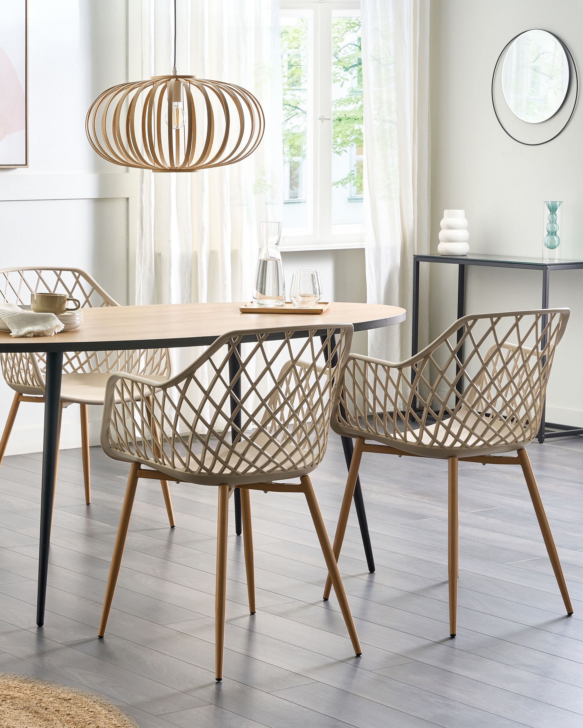 Ruokatuolisetti 2 kpl NASHUA Beige