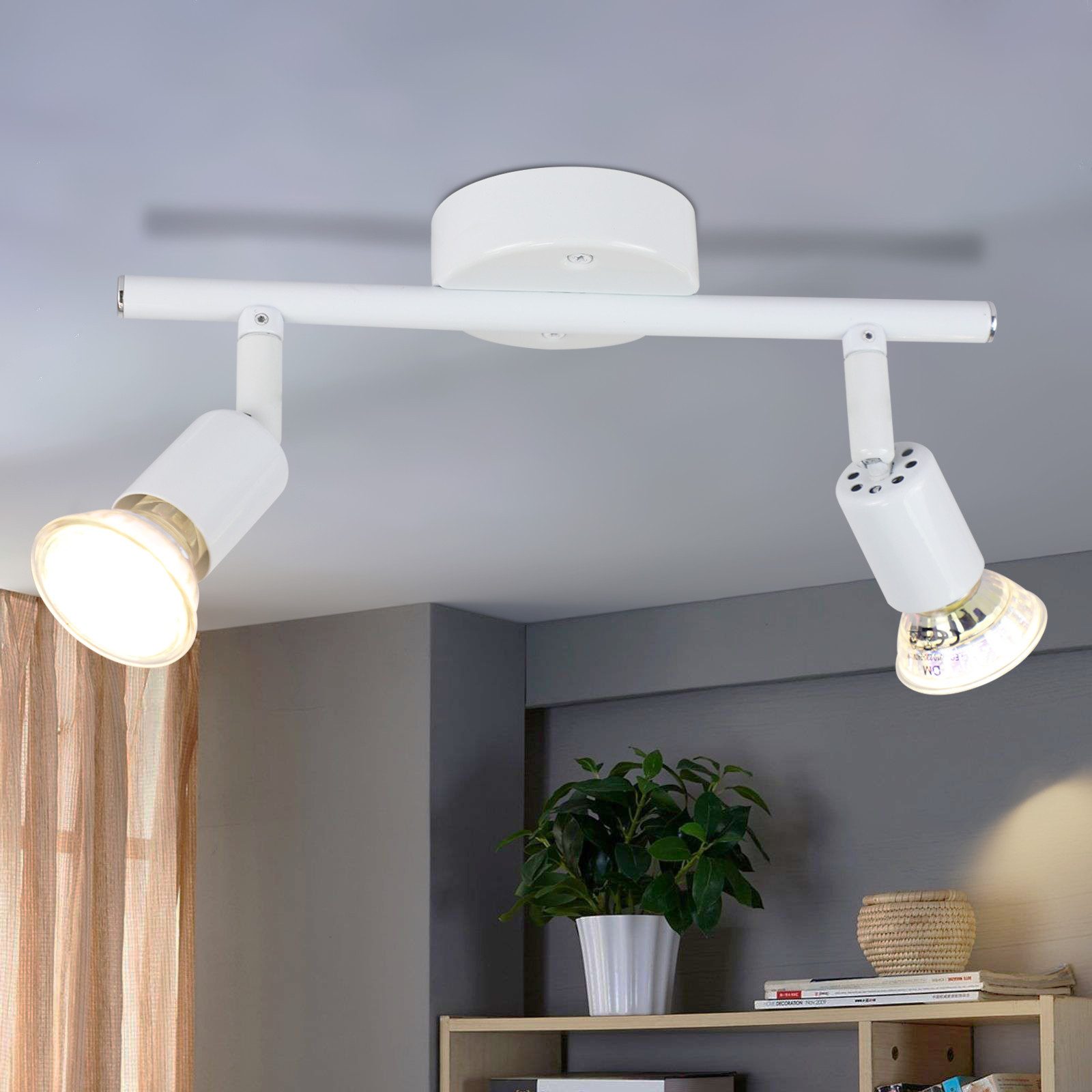 NETTLIFE säädettävä LED - kattospotti GU10 2 liekkikattospottia säädettävä teollinen olohuone