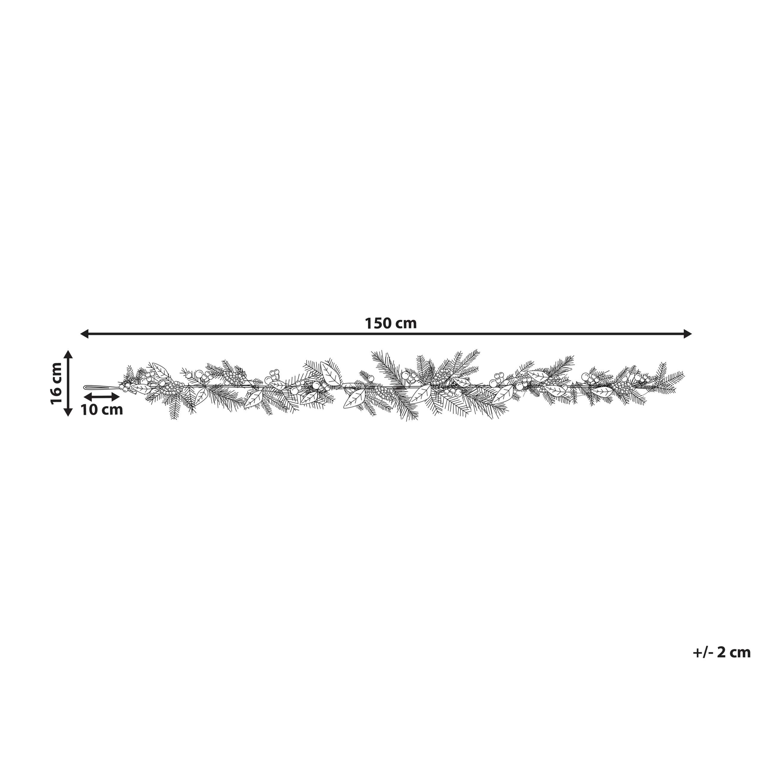 Jouluköynnös TERRASSA 150 cm Monivärinen