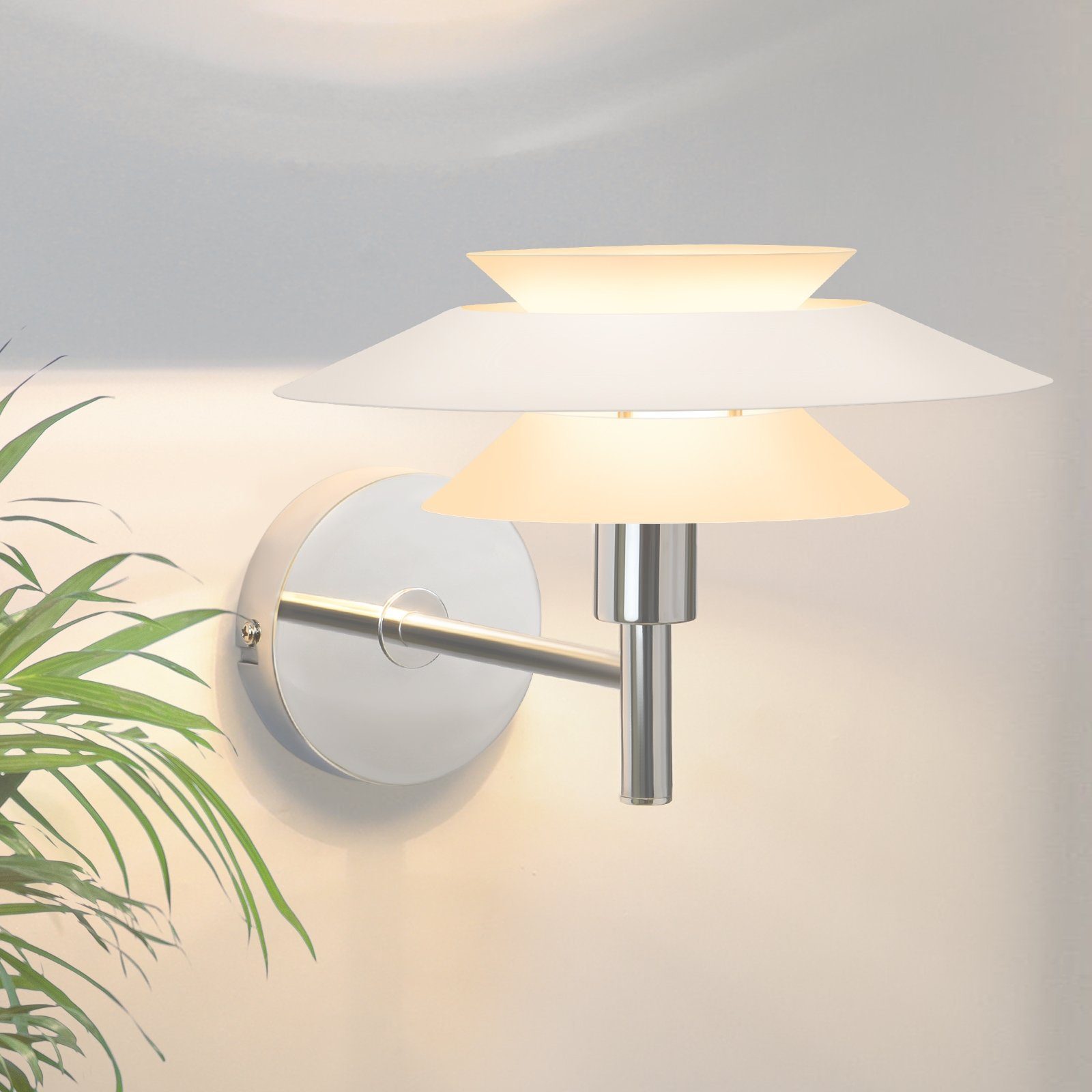 NETTLIFE Sisäseinävalaisin, makuuhuoneeseen - valkoinen, metallidesign, luova, eteisvalaisin, G9, ilman, lamppua, (max. 25W, ).