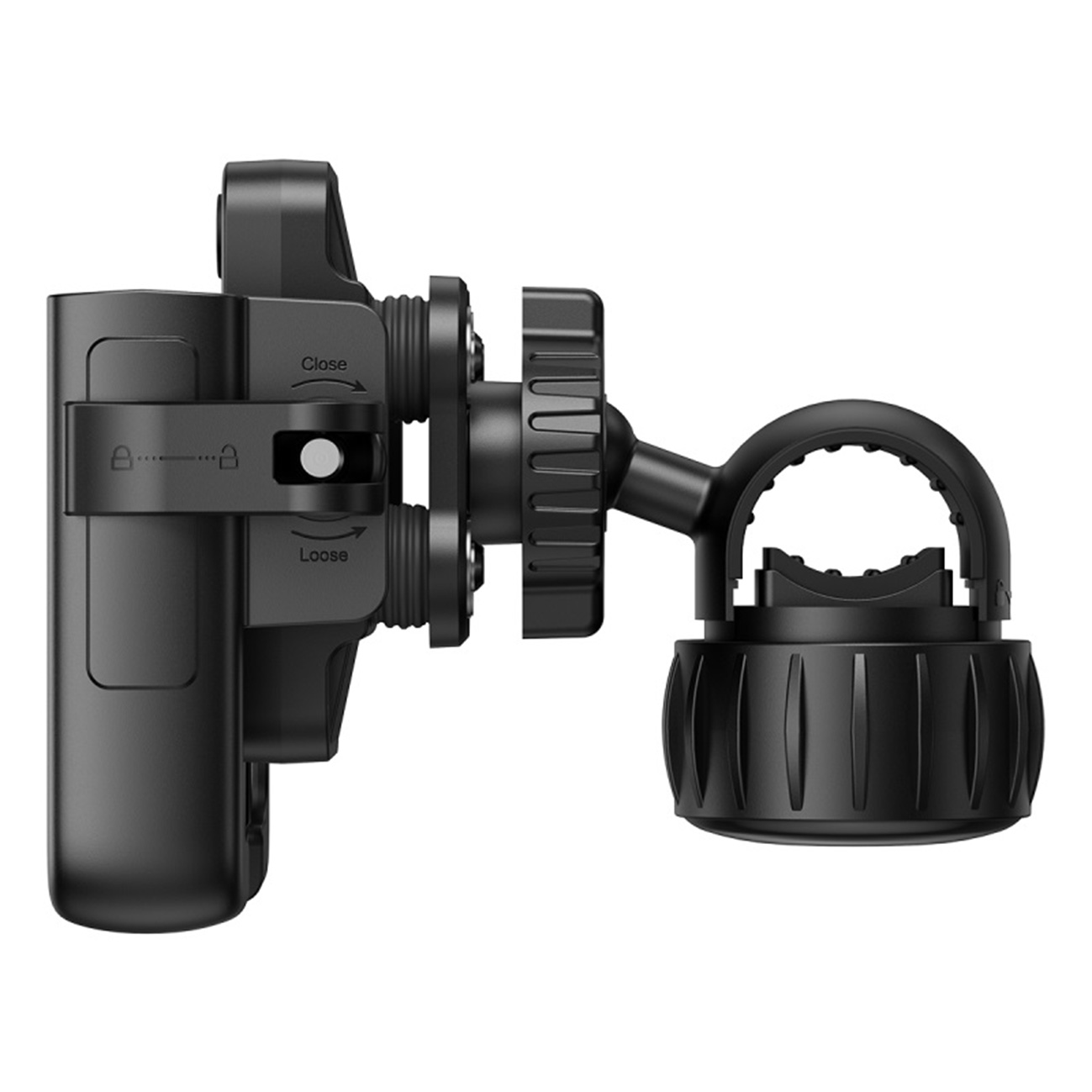 GoTrip-puhelinteline pyörälle, skootterille, ohjaustankoon - musta