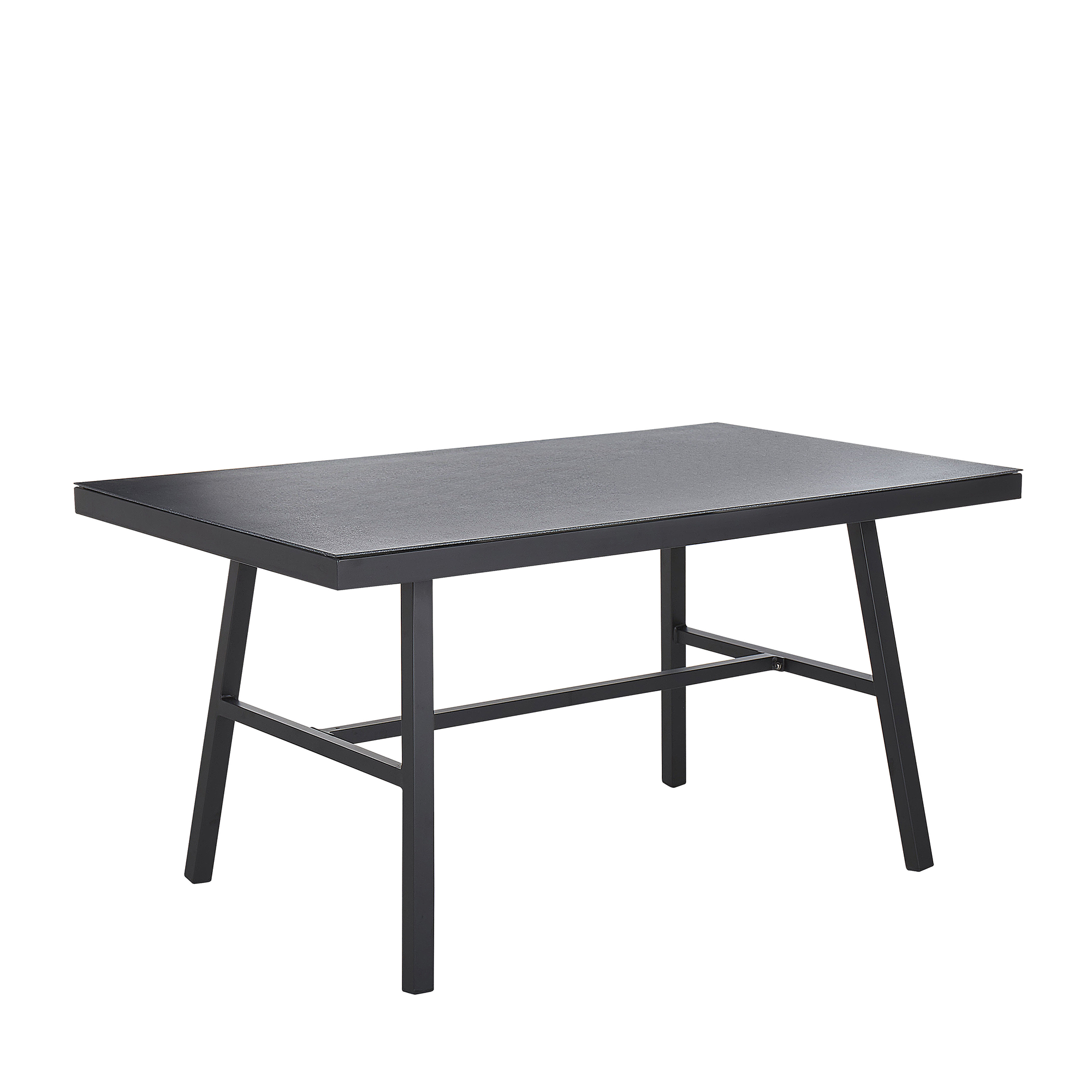Puutarhapöytä CANETTO 150 cm 90 cm Lasi Musta
