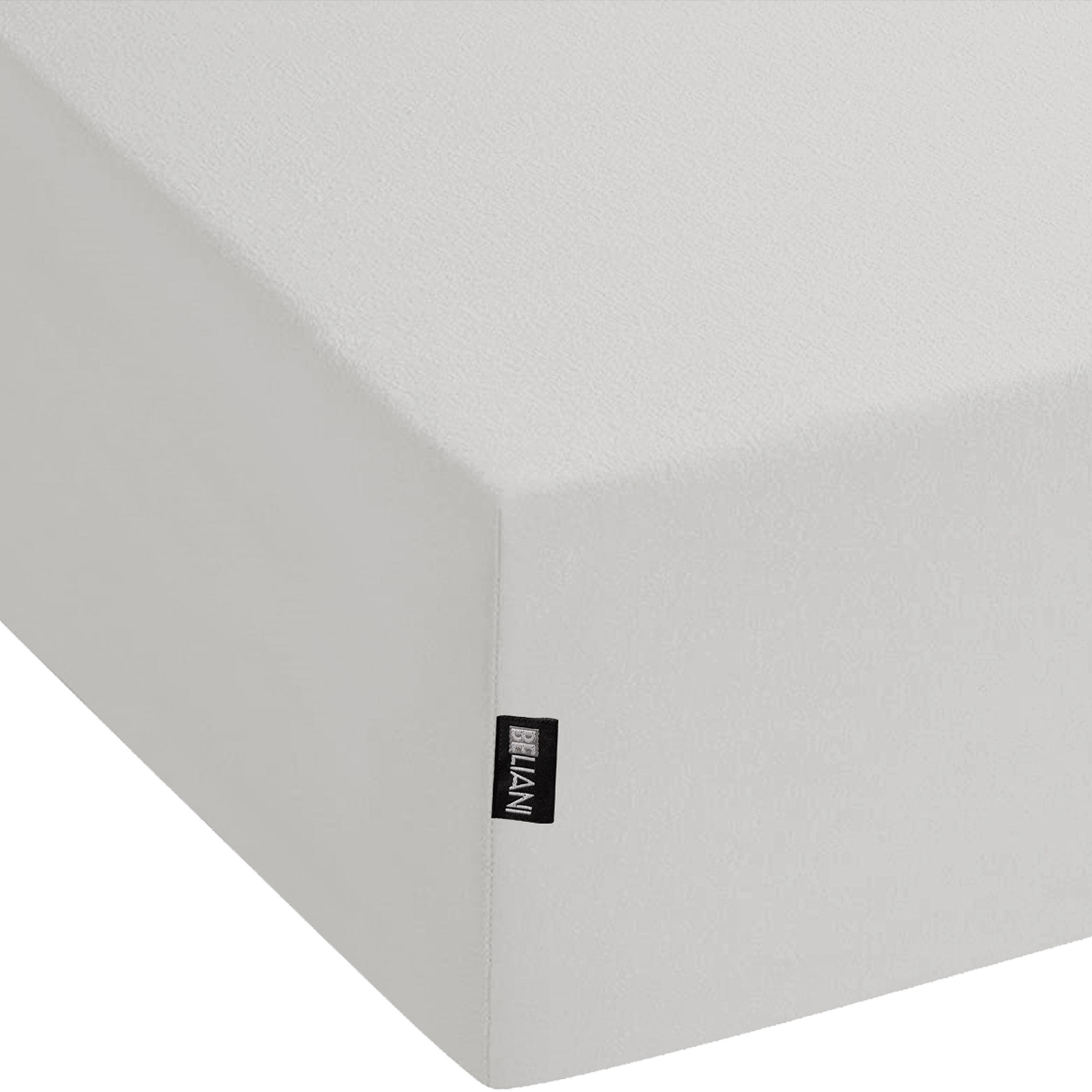 Muotoonommeltu lakana JANBU puuvilla 180 x 200 cm Vaaleanharmaa