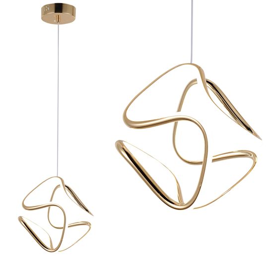 TOOLIGHT riippuva kattovalaisin G067-CP kulta, 128x24x25,5cm