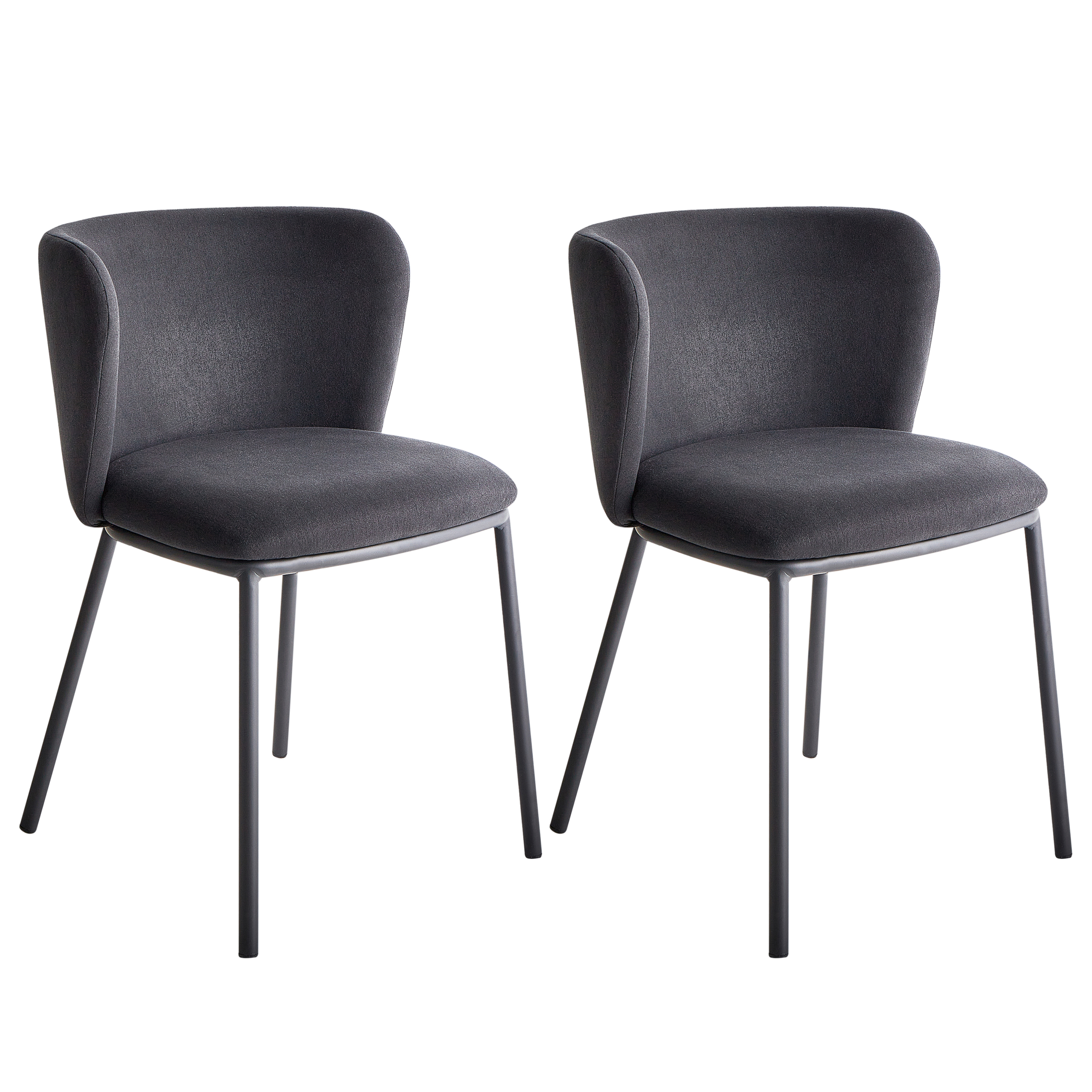 Ruokatuolisetti 2 kpl MINA kangas Musta