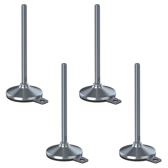 Ruostumaton tasoitusjalka 16x230x105mm pohja ja tärinänesto1500kg-sarja