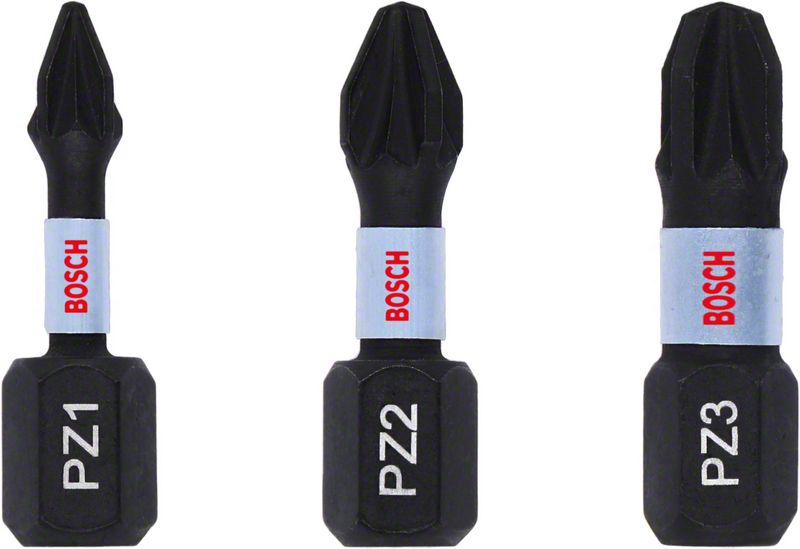 Bosch Impact Control -Kärkisarja 25 mm PZ1/PZ2/PZ3 3 kpl