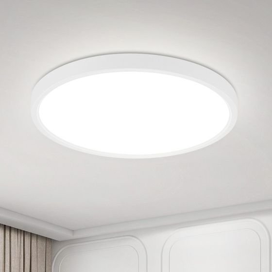 NETTLIFE litteä LED - kattovalaisin 18 cm - 15 W, valkoinen, 6000 K - moderni valaistus keittiöön, eteiseen, makuuhuoneeseen
