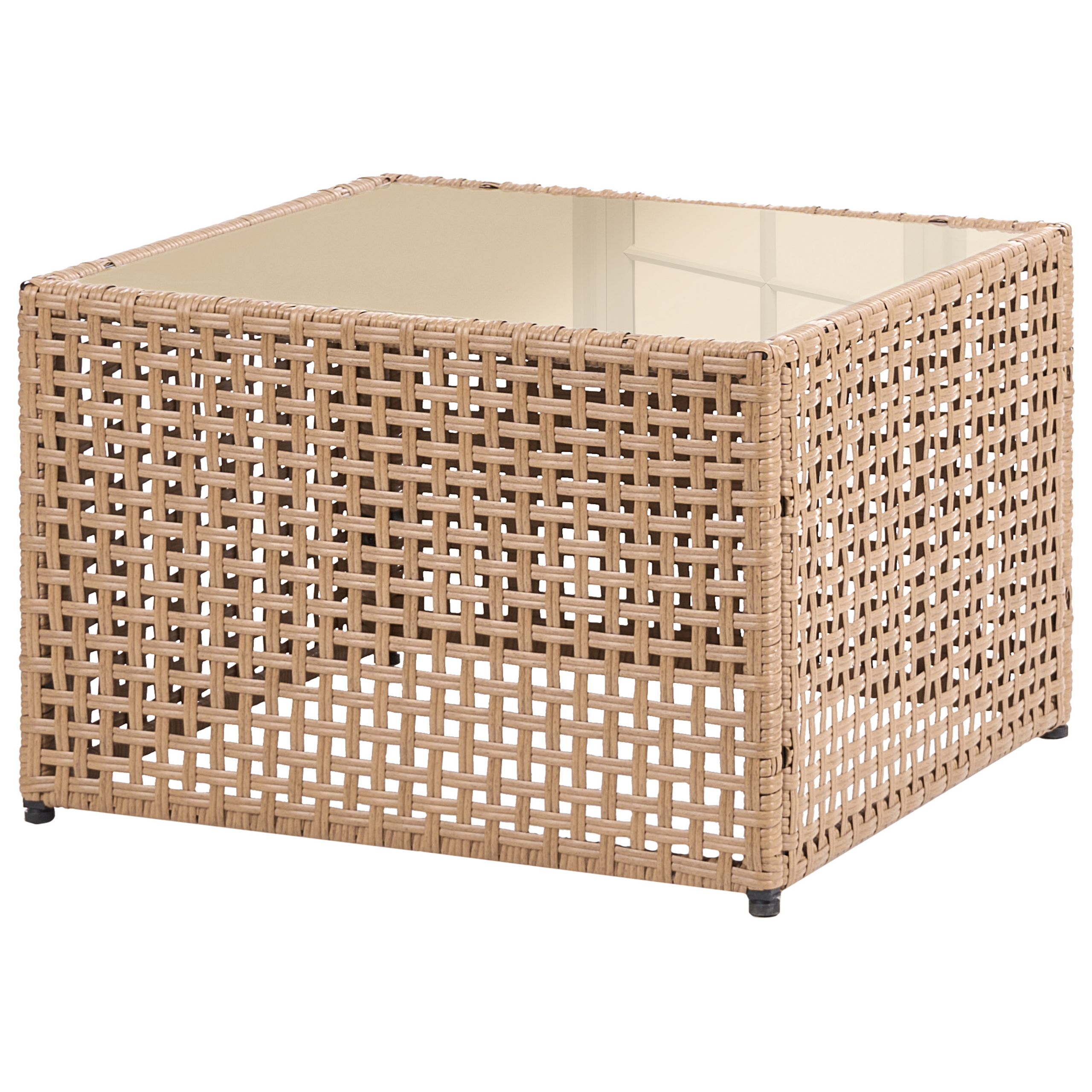 Ulkosohvapöytä OMEGANA 66 cm 66 cm Polyrottinki Beige