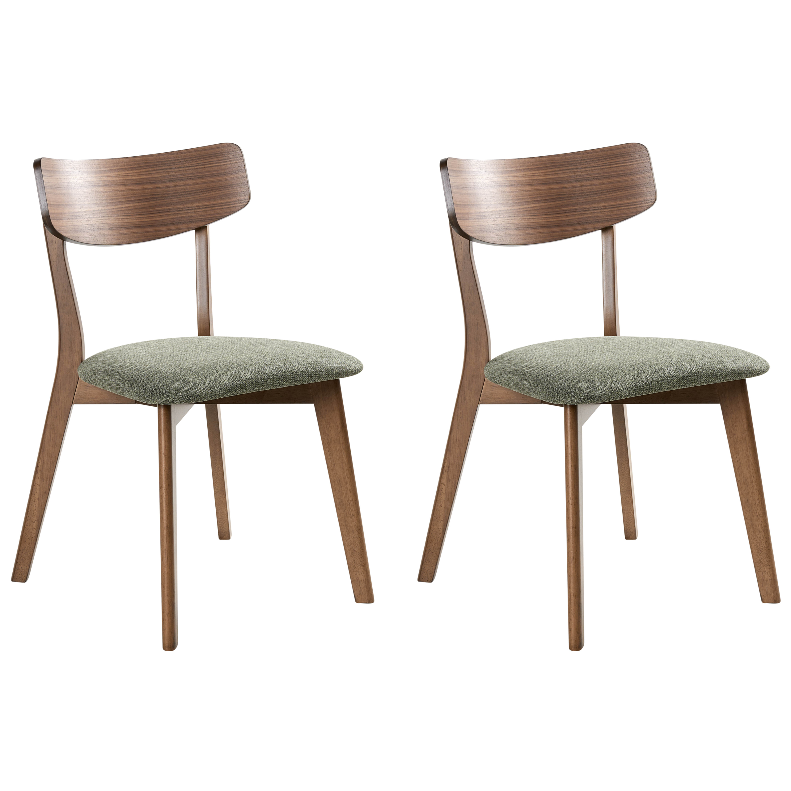 Ruokatuolisetti 2 kpl HOPE puu Tummanruskea/vihreä