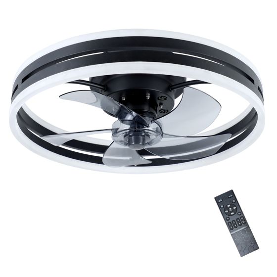 NETTLIFE - kattotuuletin LED - valolla ja kaukosäätimellä - Hiljainen, himmennettävä kattotuuletinvalaisin ajastimella