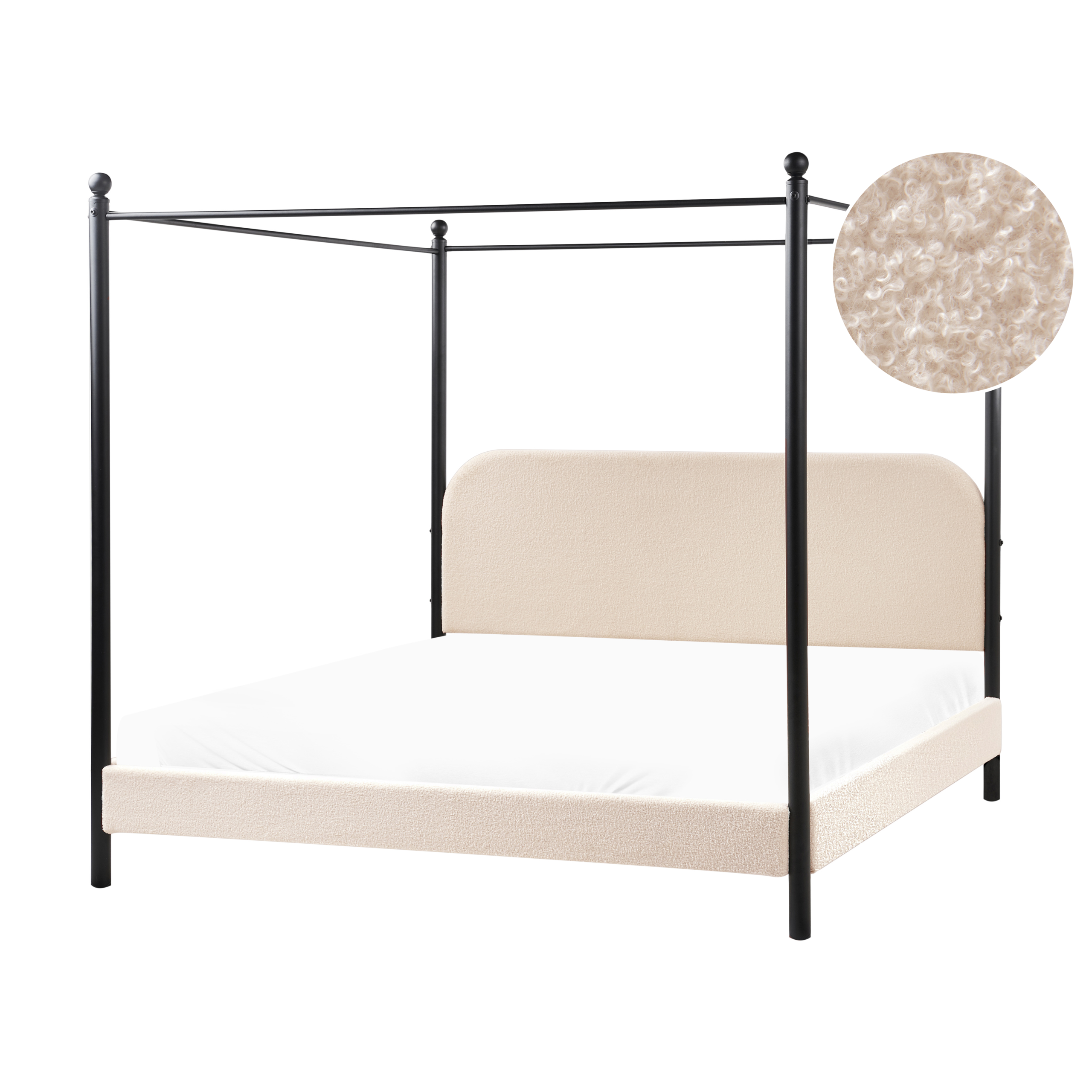 Pylvässänky Buklee DANNEMOIS 180 x 200 cm Beige