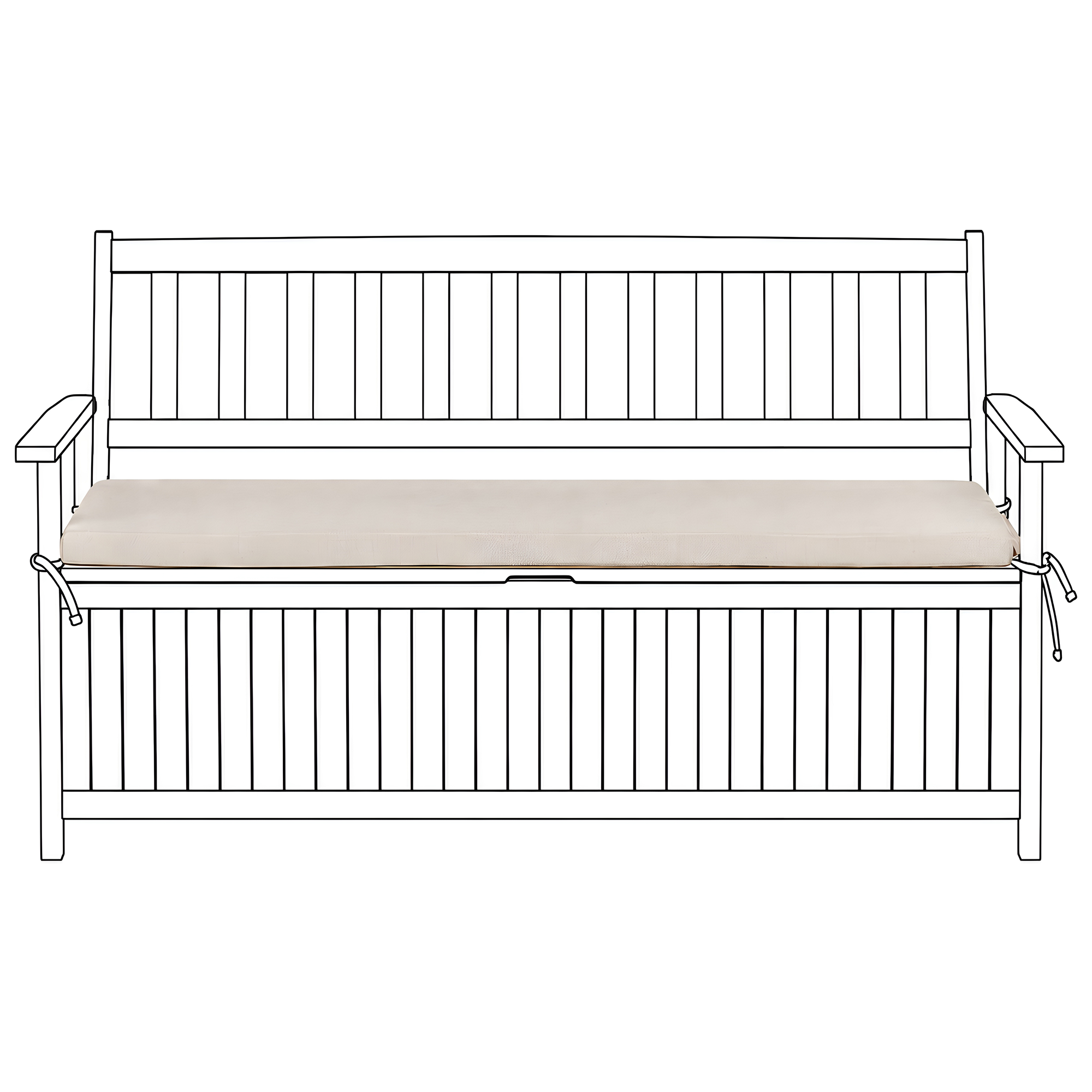 Puutarhapenkin pehmuste SOVANA 148 x 45 cm Beige