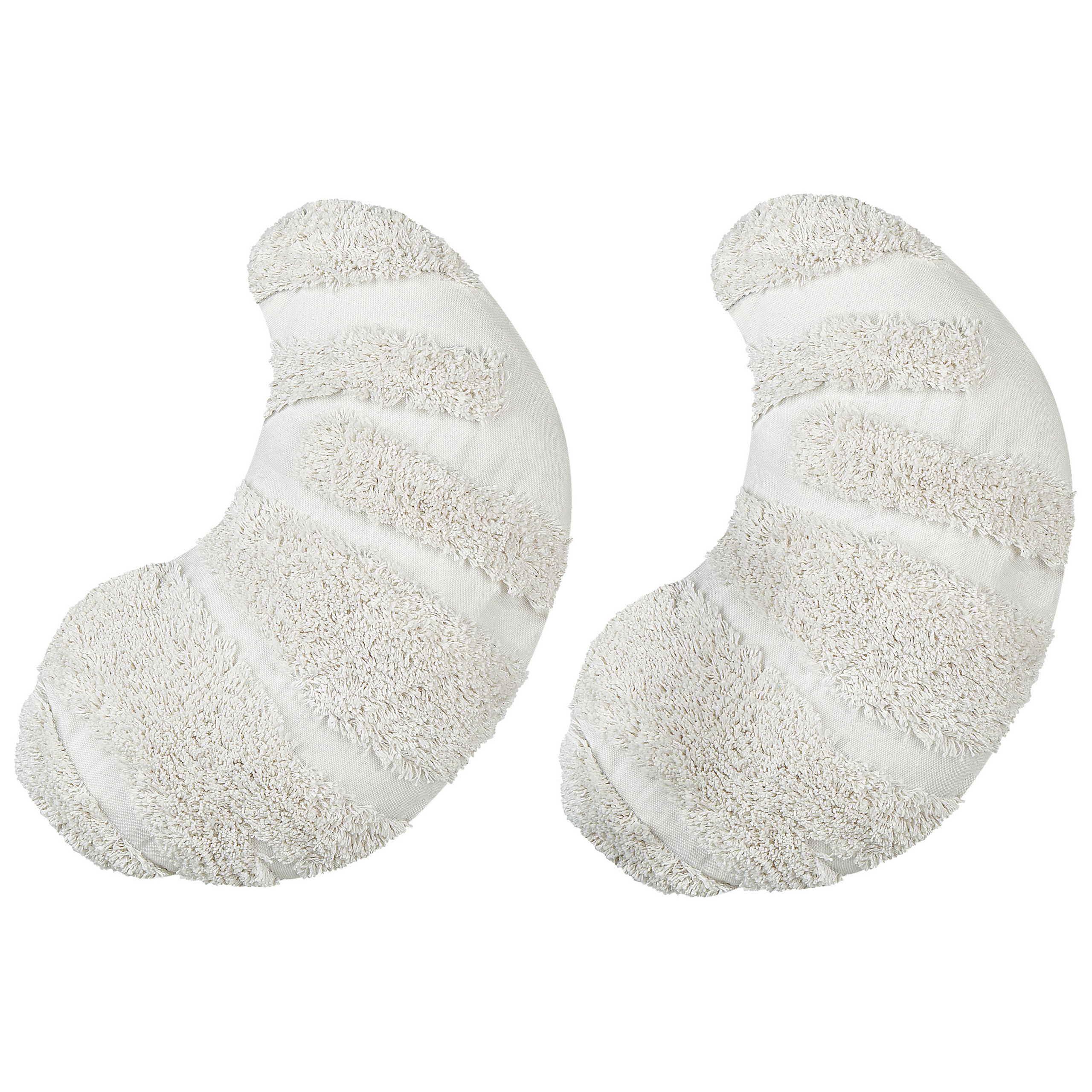 Koristetyynysetti 2 kpl SNOWDROP 40 x 25 cm Puuvilla Valkoinen