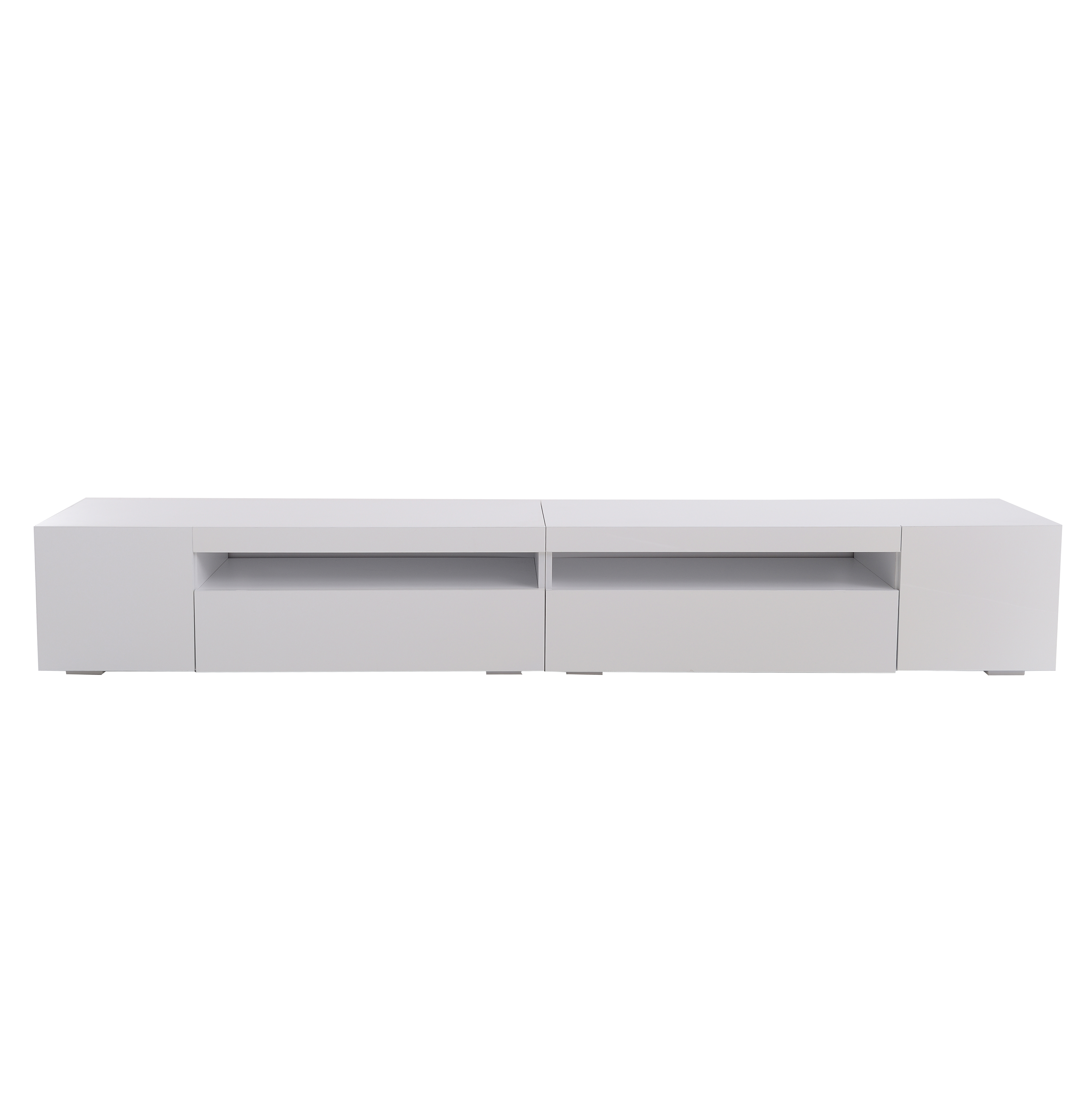 TV-taso 240x35,5x38,5 cm valkoinen MDF moderni LED-valaistu