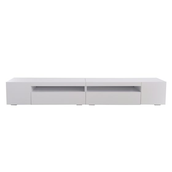 TV-taso 240x35,5x38,5 cm valkoinen MDF moderni LED-valaistu